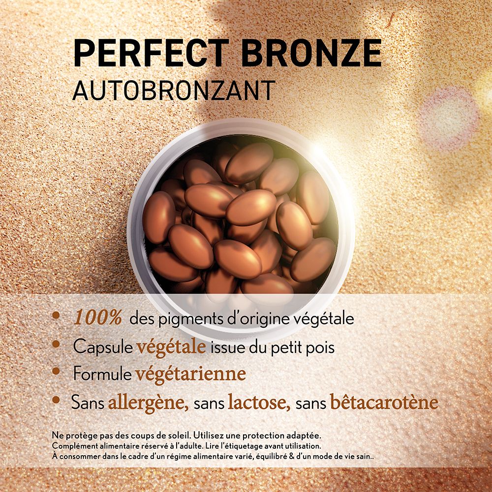 OENOBIOL PERFECT BRONZE Autobronzant - Efficace Dès Le 1Er Mois Sans Soleil - Concentration De 5 Pigments 100% D'Origine Végétale - Complément Alimentaire 30 Capsules - Programme 1 Mois