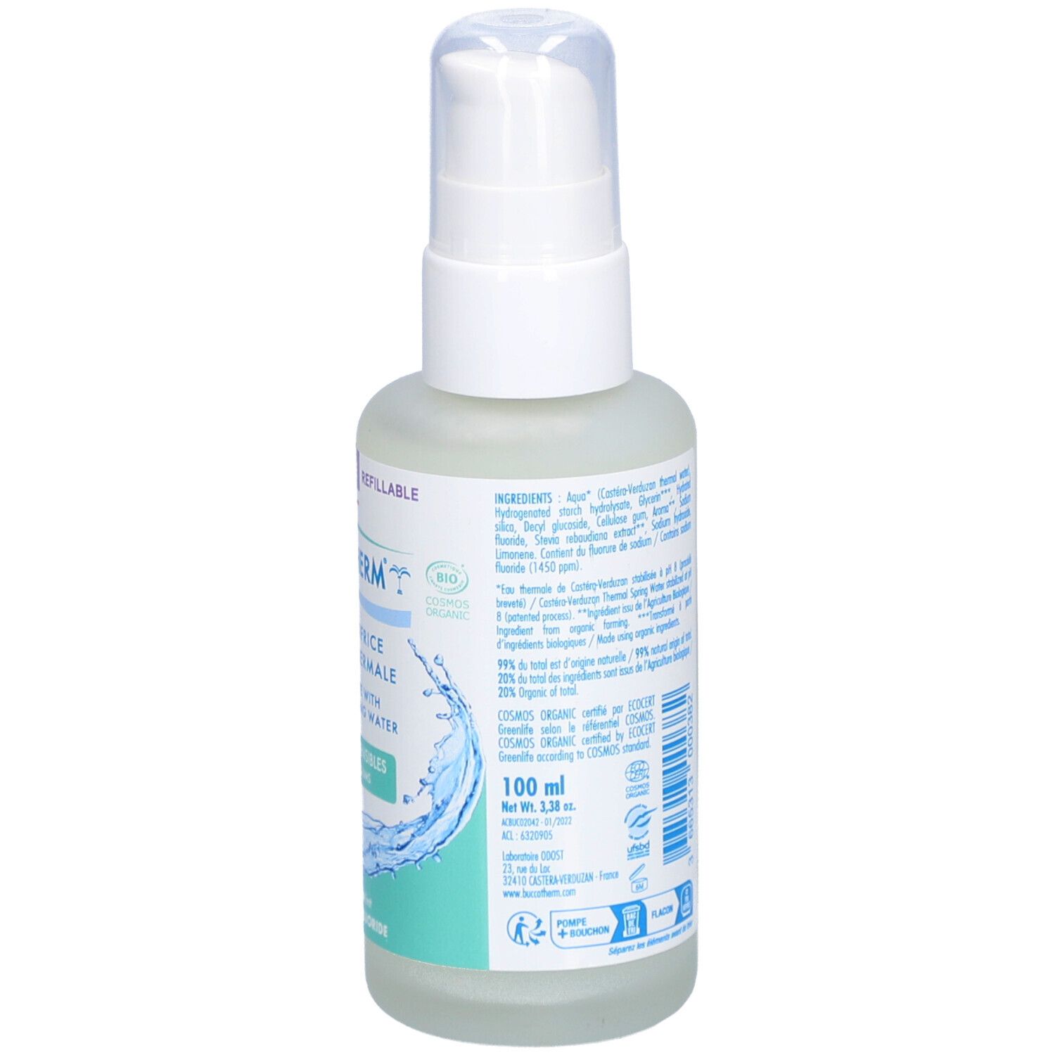 Buccotherm Gel Dentifrice à l'Eau Thermale Gencives Sensibles Bio Rechargeable