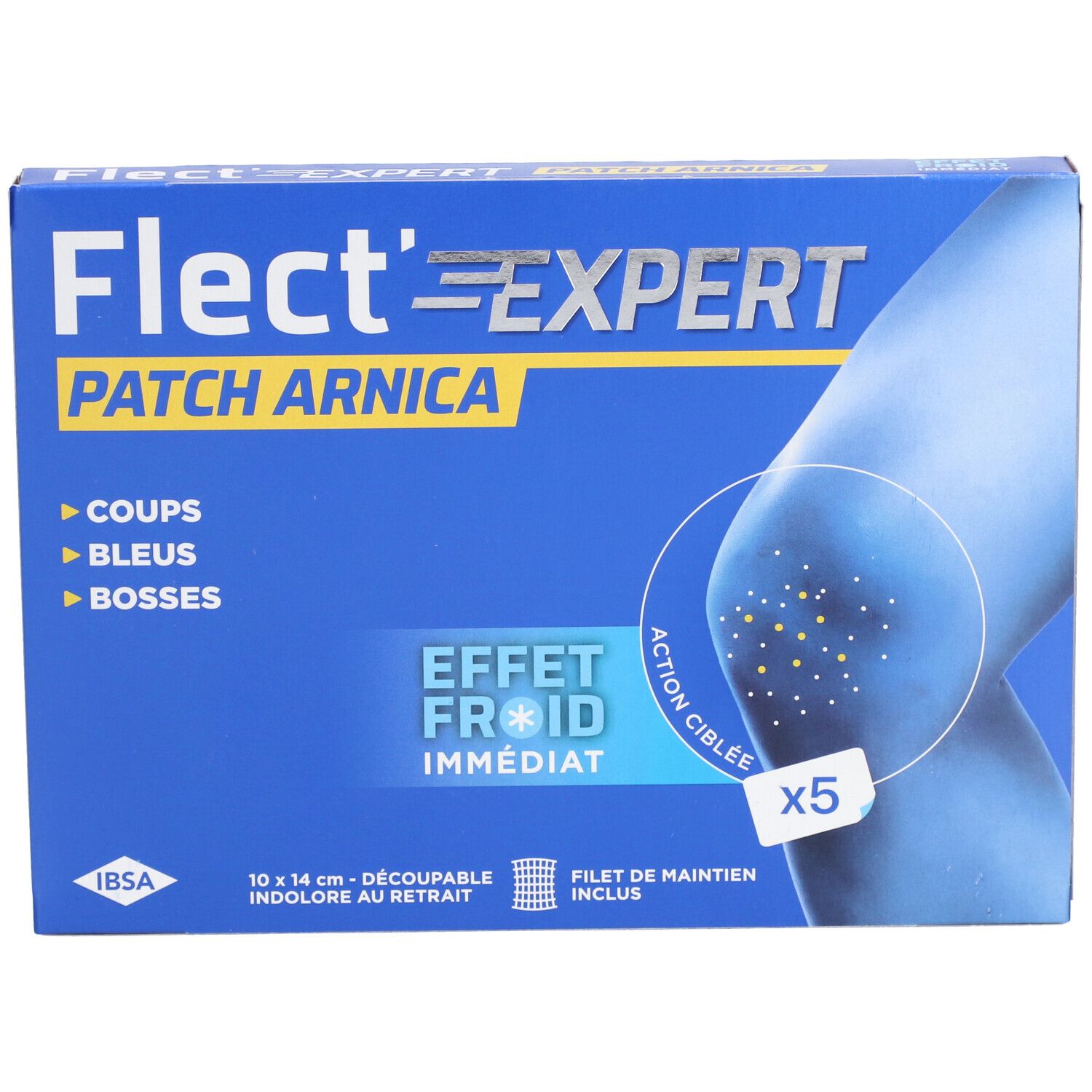 FLECT'EXPERT PATCH ARNICA - Patch Arnica - Menthol - Marron d'inde - effet froid immédiat.