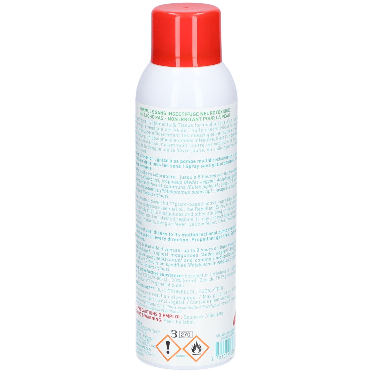 Puressentiel ANTI-PIQUE Spray Répulsif Vêtements & Tissus