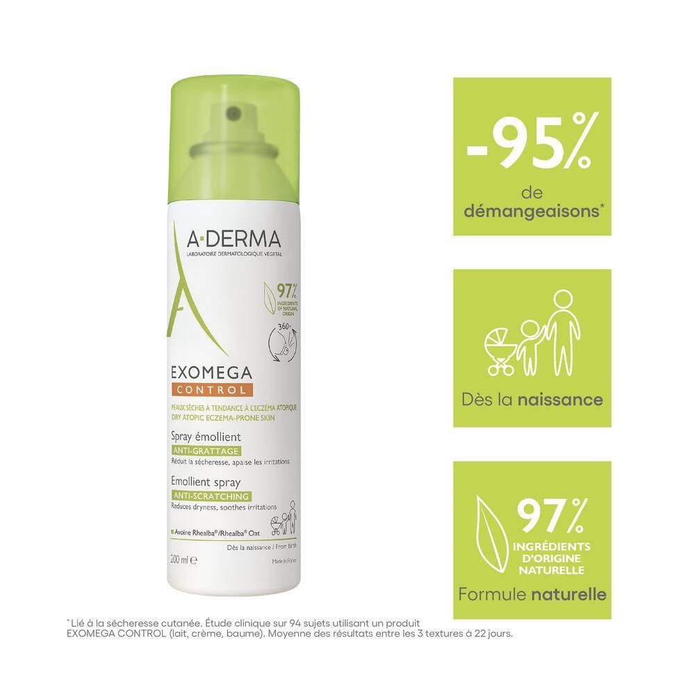 A-DERMA EXOMEGA CONTROL Spray émollient anti-grattage