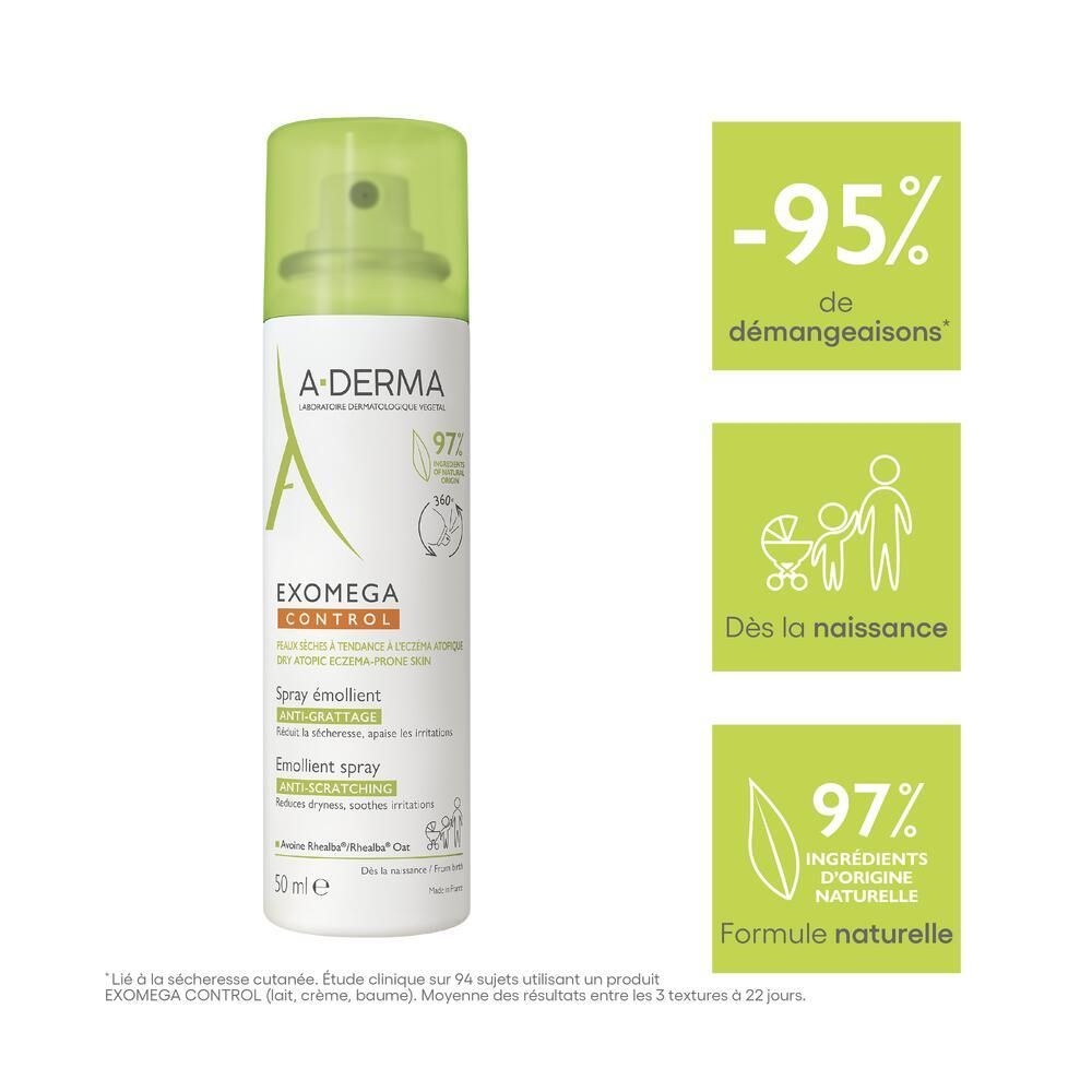 A-DERMA  EXOMEGA CONTROL Spray émollient anti-grattage