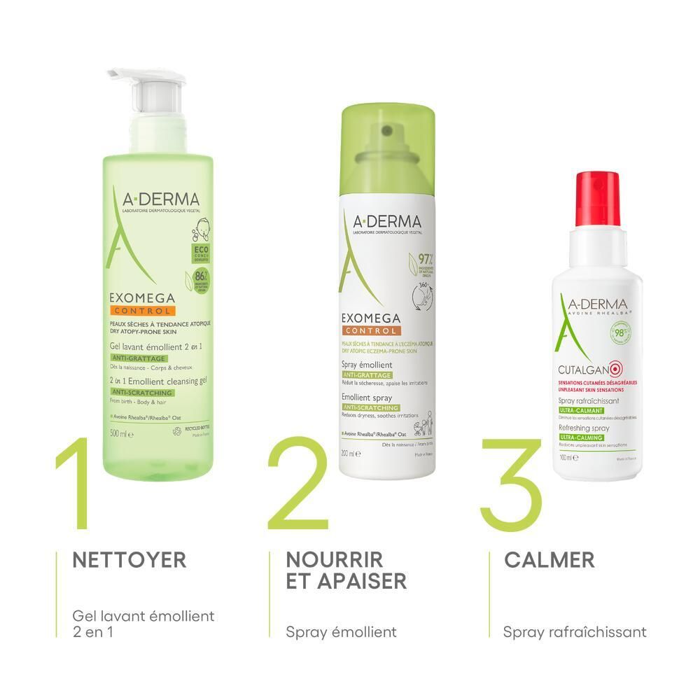 A-DERMA  EXOMEGA CONTROL Spray émollient anti-grattage