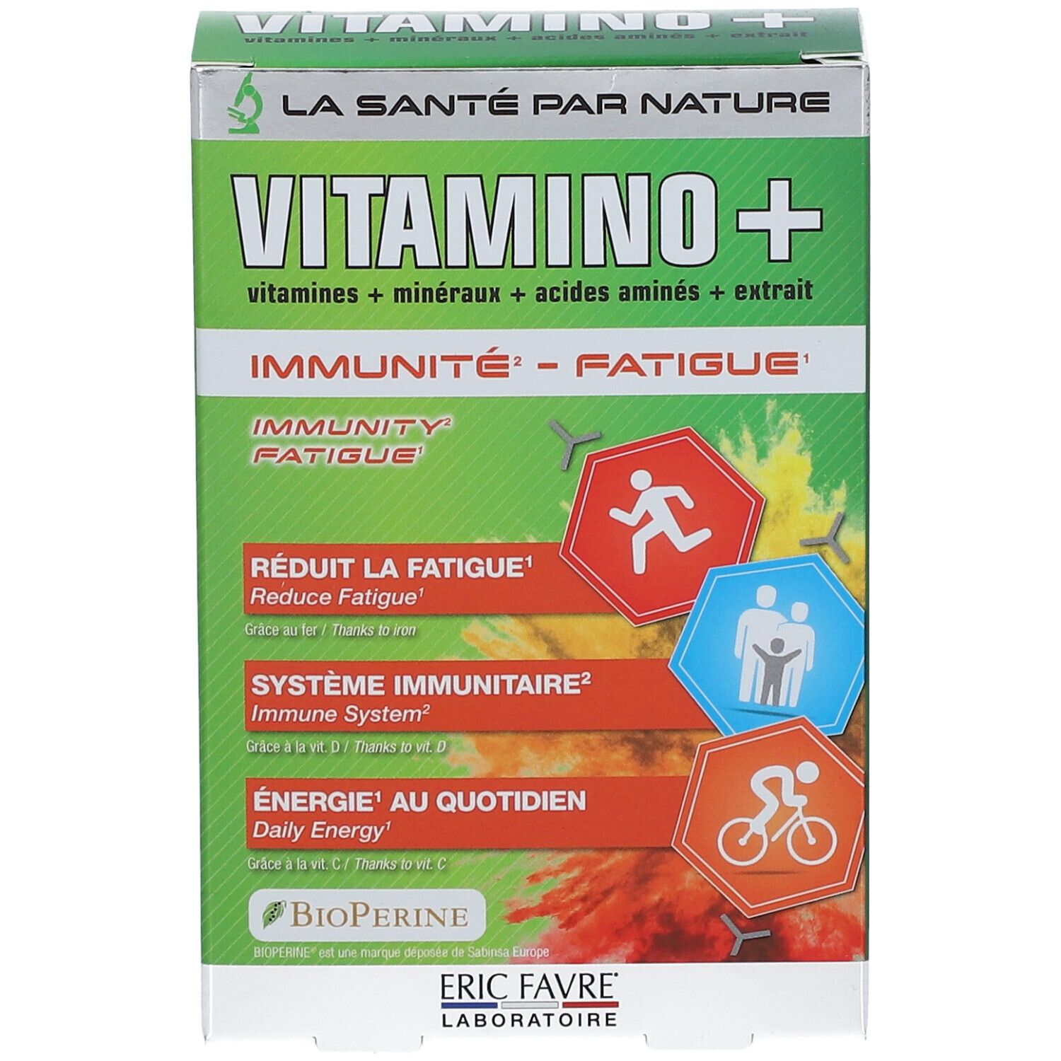 ERIC FAVRE Vitamino+ Immunité, fatigue, Multivitamines et minéraux