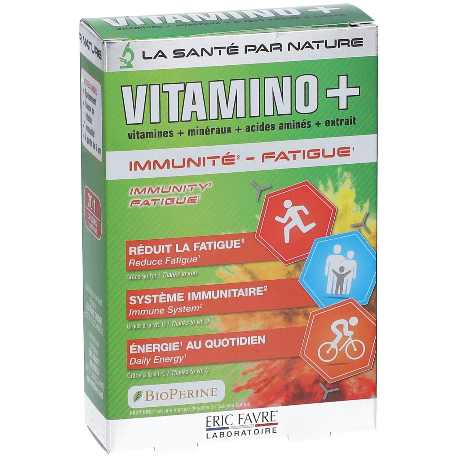 ERIC FAVRE Vitamino+ Immunité, fatigue, Multivitamines et minéraux