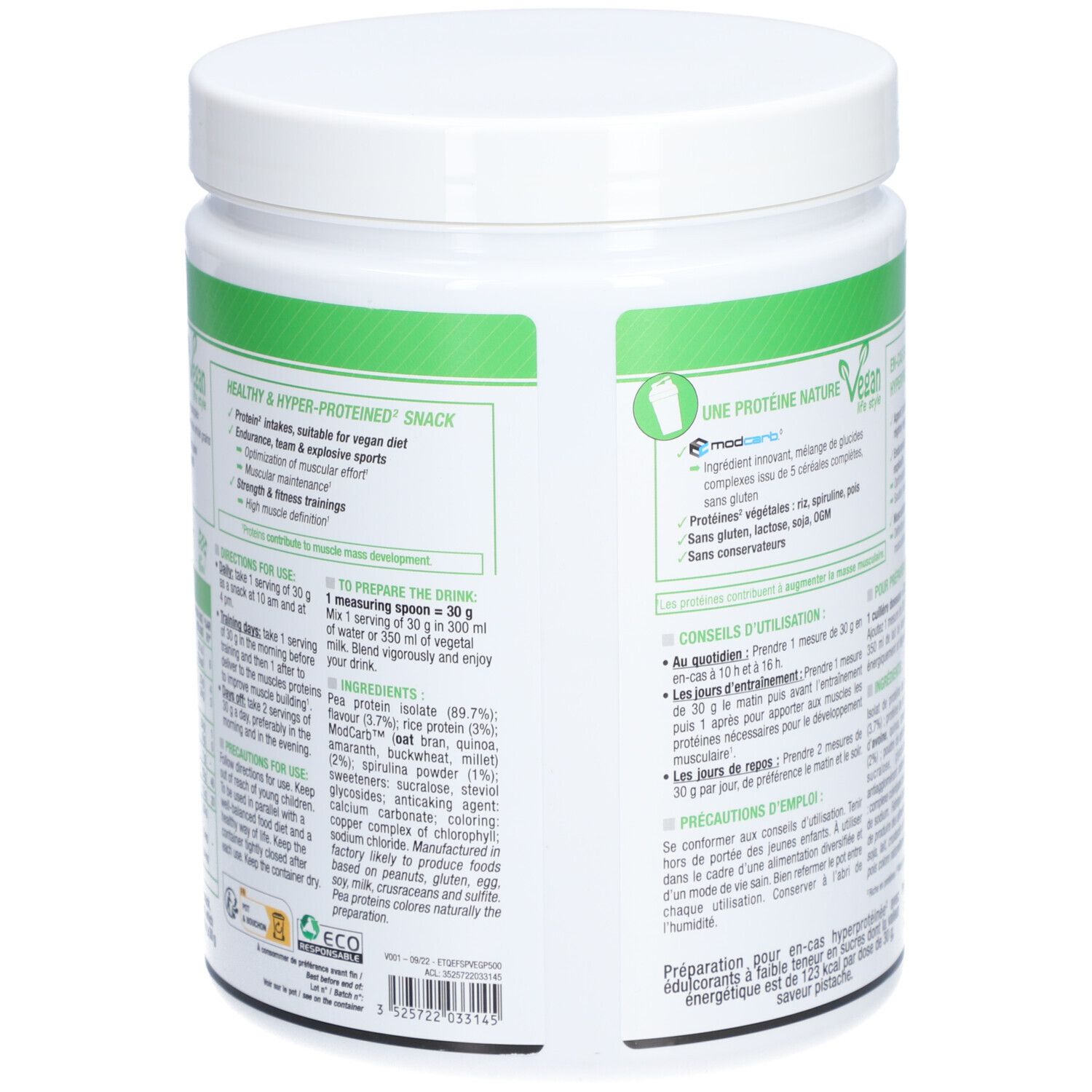 Eric Favre Protéines végétales tri-source, Protein vegan, Pistache