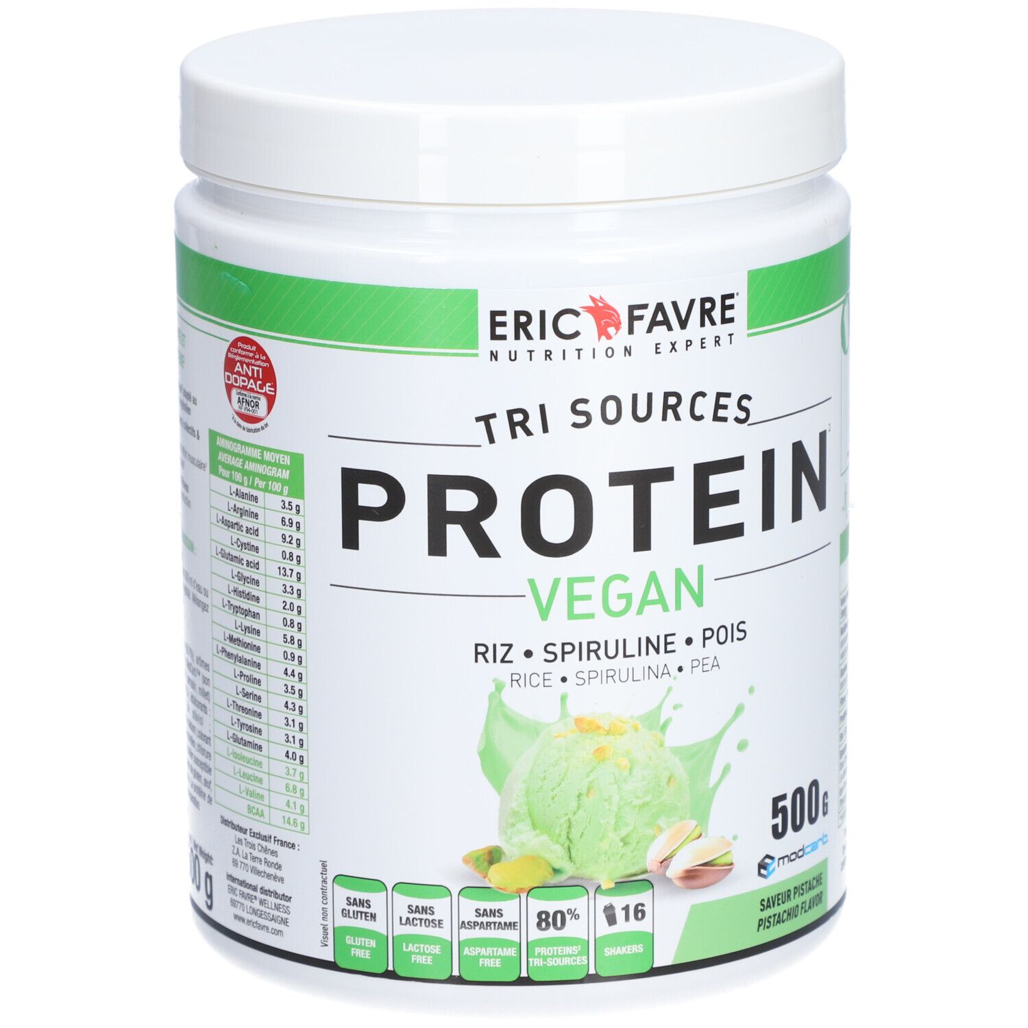 Eric Favre Protéines végétales tri-source, Protein vegan, Pistache