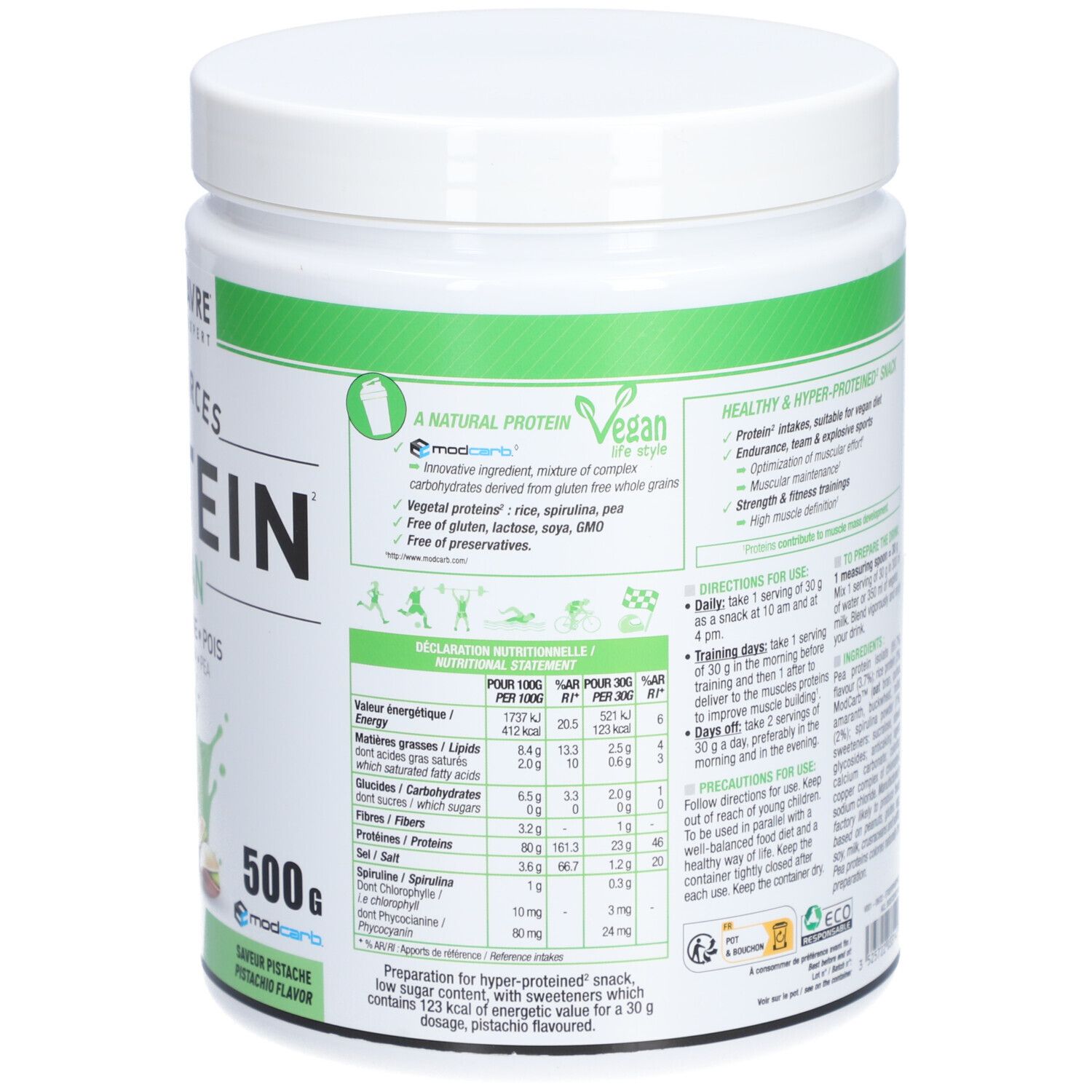 Eric Favre Protéines végétales tri-source, Protein vegan, Pistache