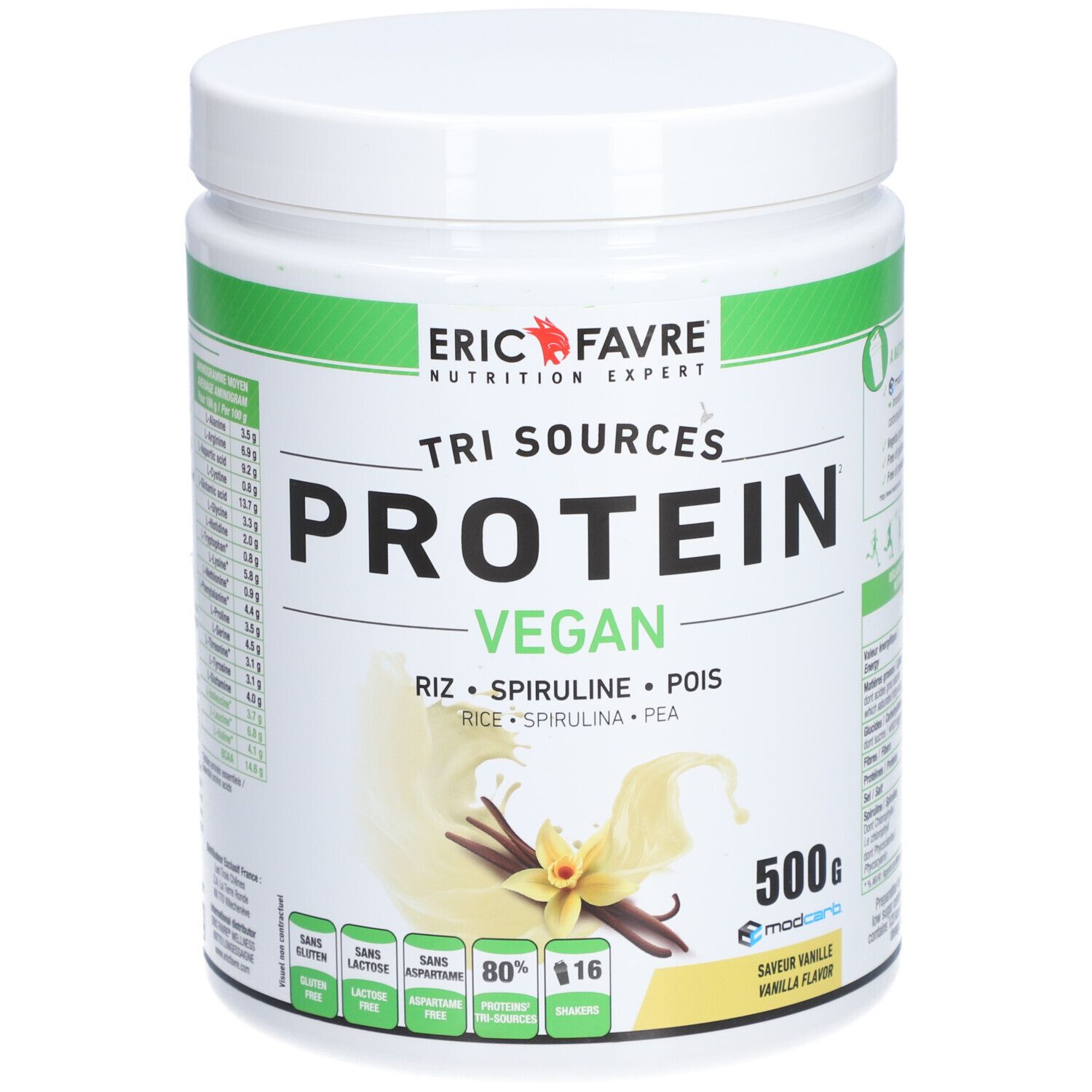 Eric Favre Protéines végétales tri-source, Protein Vegan, Vanille