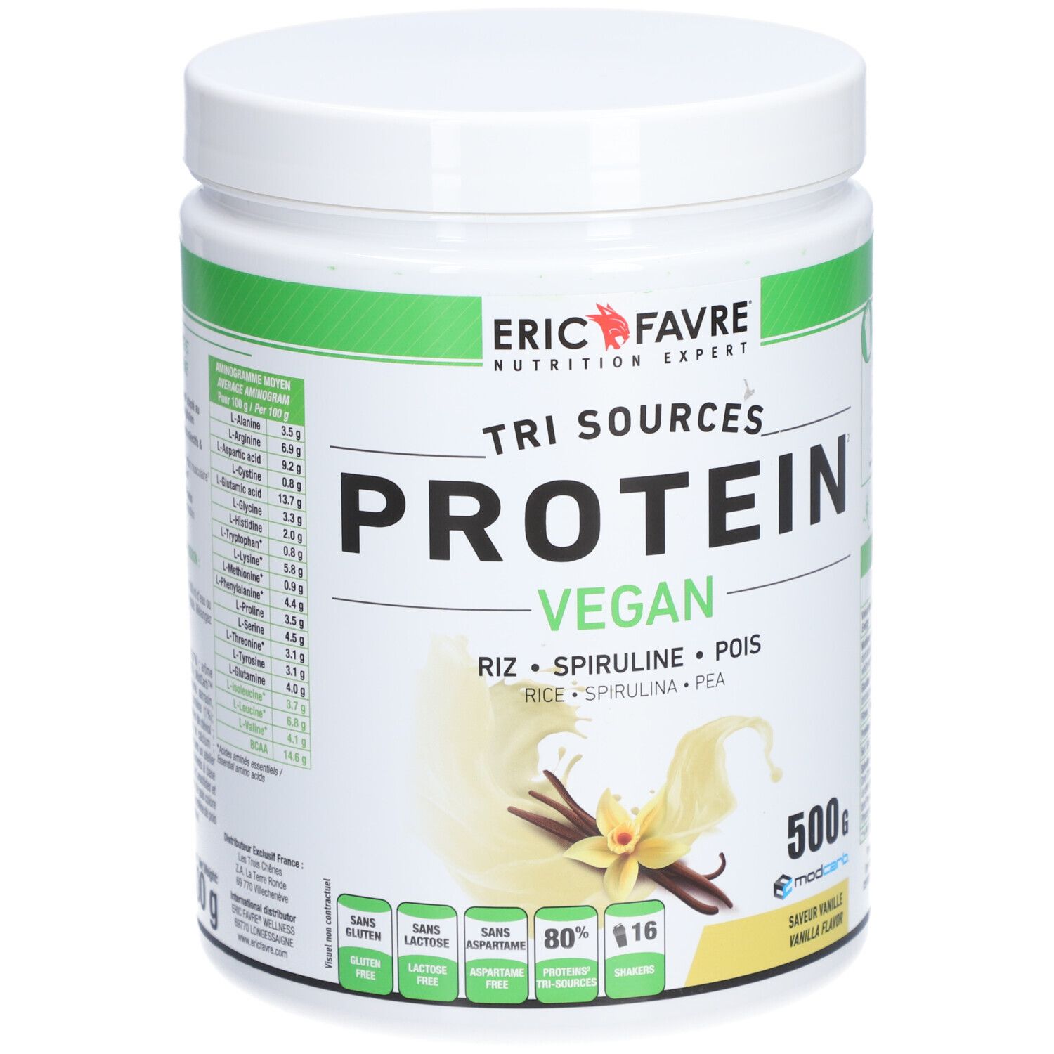 Eric Favre Protéines végétales tri-source, Protein Vegan, Vanille