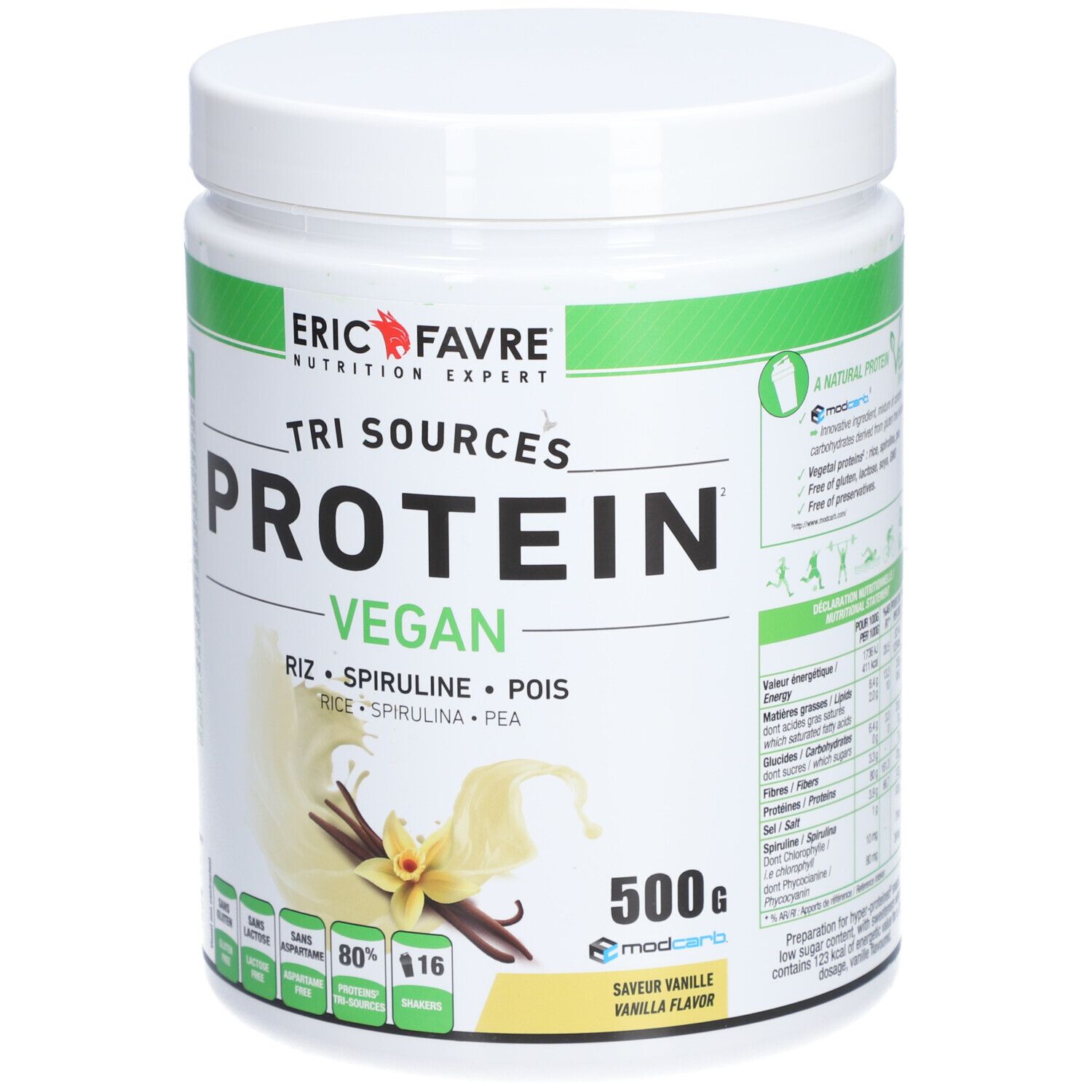 Eric Favre Protéines végétales tri-source, Protein Vegan, Vanille