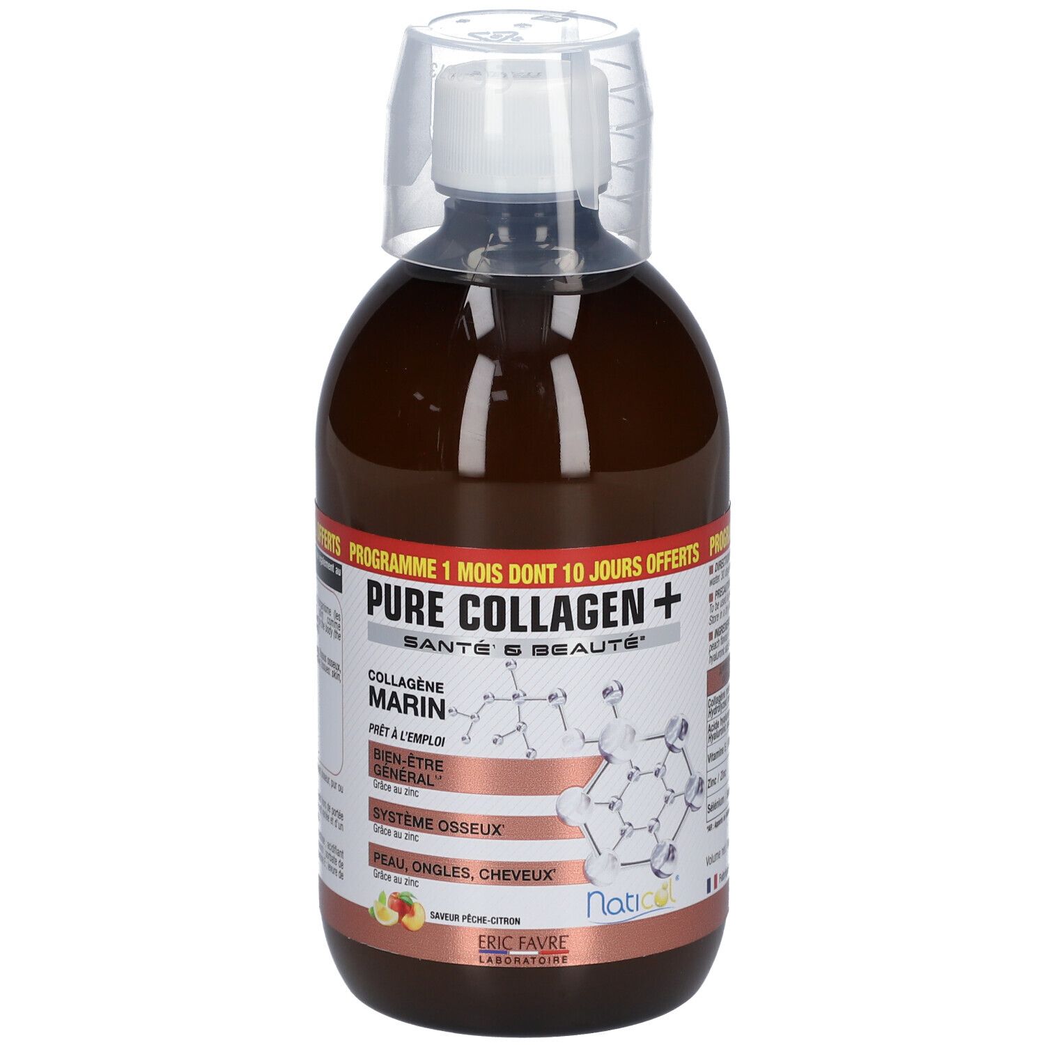 ERIC FAVRE Pure Collagen + - Formule liquide 500 ml - Format éco
