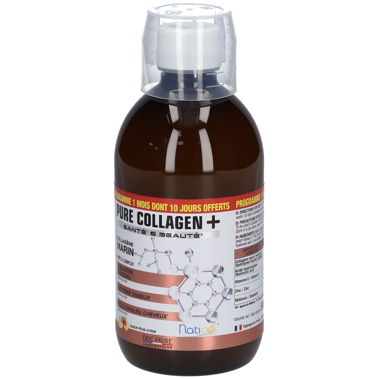 ERIC FAVRE Pure Collagen + - Formule liquide 500 ml - Format éco