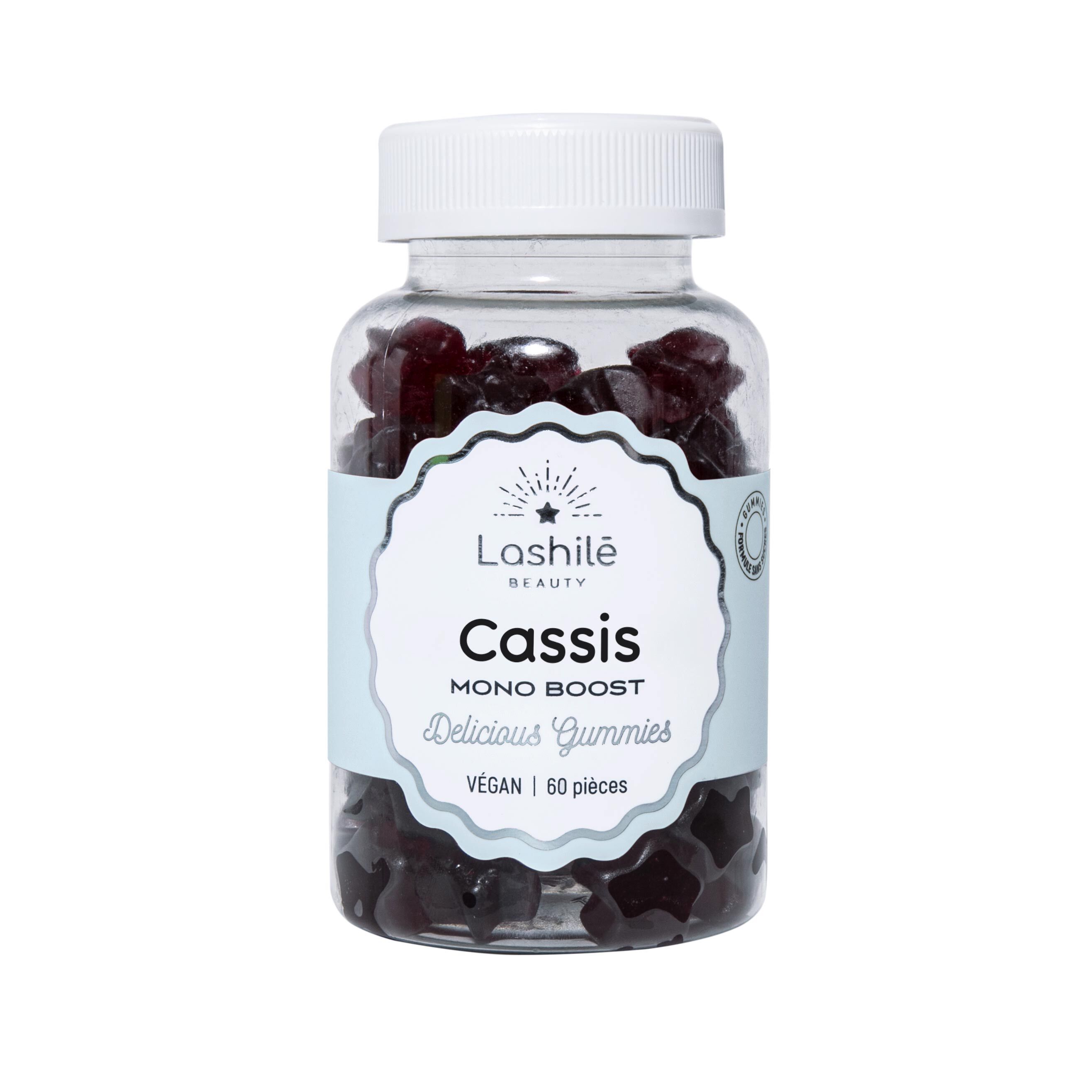 Lashilé Beauty - Compléments Alimentaires - Cassis - Contribue au fonctionnement du tractus urinaire  - Cure 1 mois - 60 Gummies - Fabrication Française