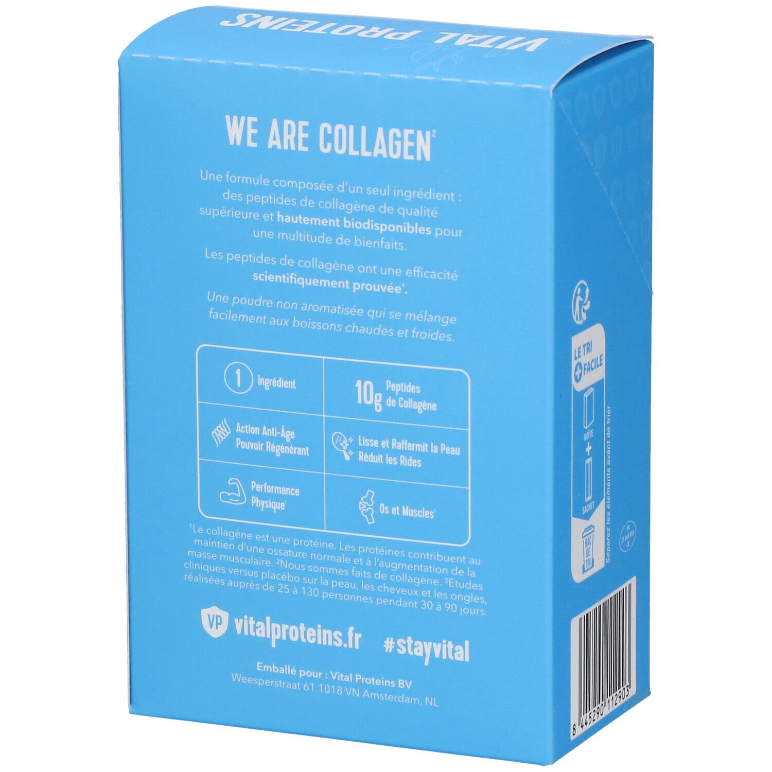 VITAL PROTEINS Collagen Peptides - Collagène Bovin, Poudre sans goût ni odeur
