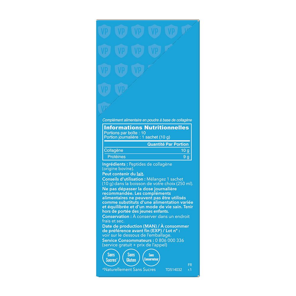 Dos de la boîte. Informations nutritionnelles, ingrédients, instructions d'utilisation. Textes : "Sans Sucres", "Naturellement Sans Sucres".