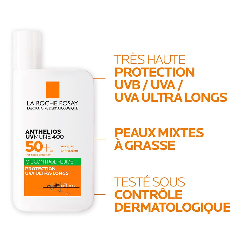 ANTHELIOS FLUIDE OIL CONTROL UVMUNE 400 AVEC PARFUM SPF50+ 50ML