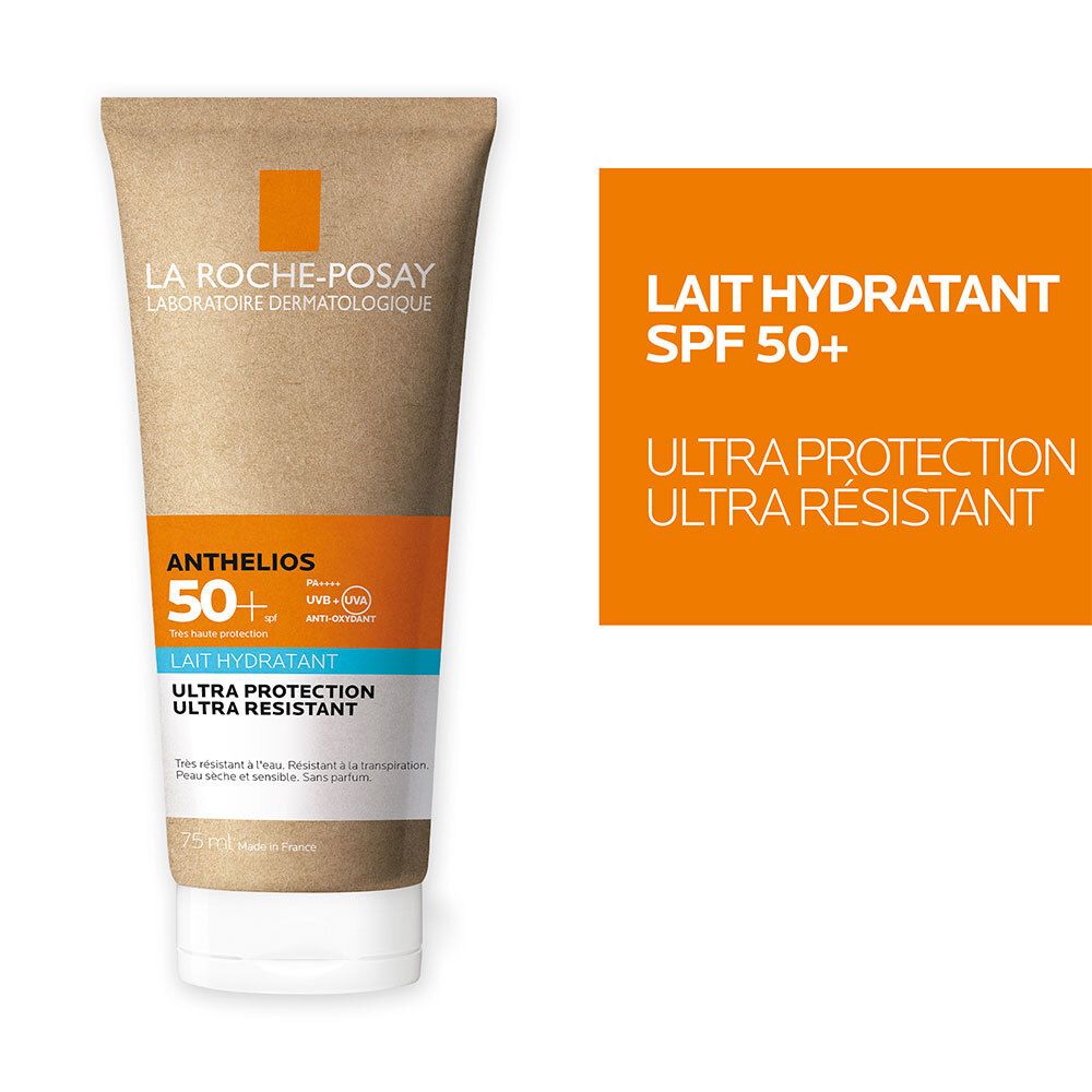 Anthelios Crème solaire en Lait Hydratant Corps spf50+ Sans Parfum 75 ml