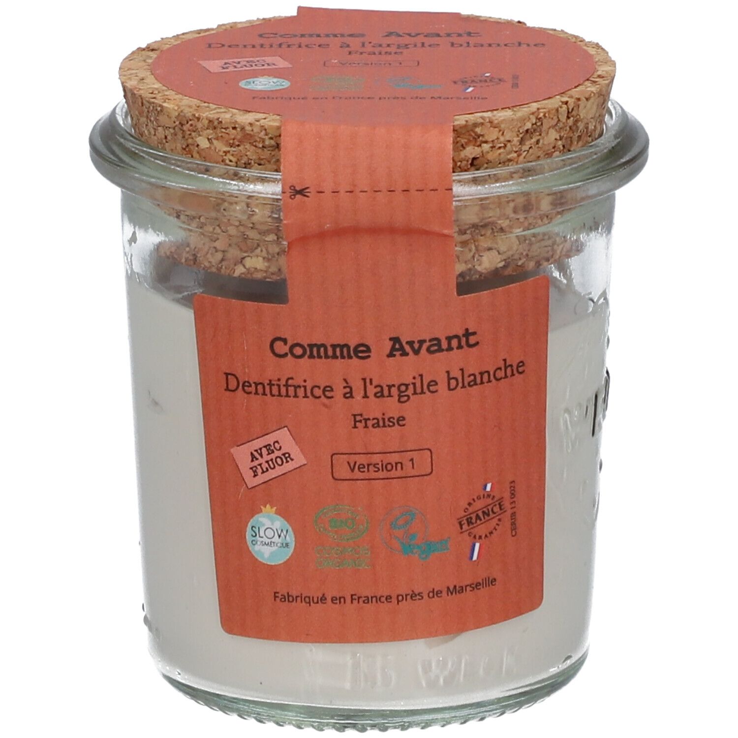 Comme Avant Dentifrice en pâte à l'argile blanche Fraise