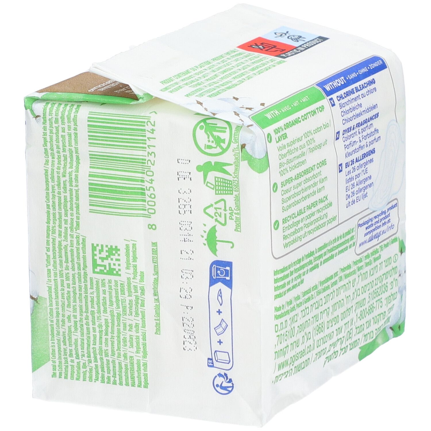 ALWAYS Cotton protection Serviette périodique Taille 1 normal 100 % coton bio