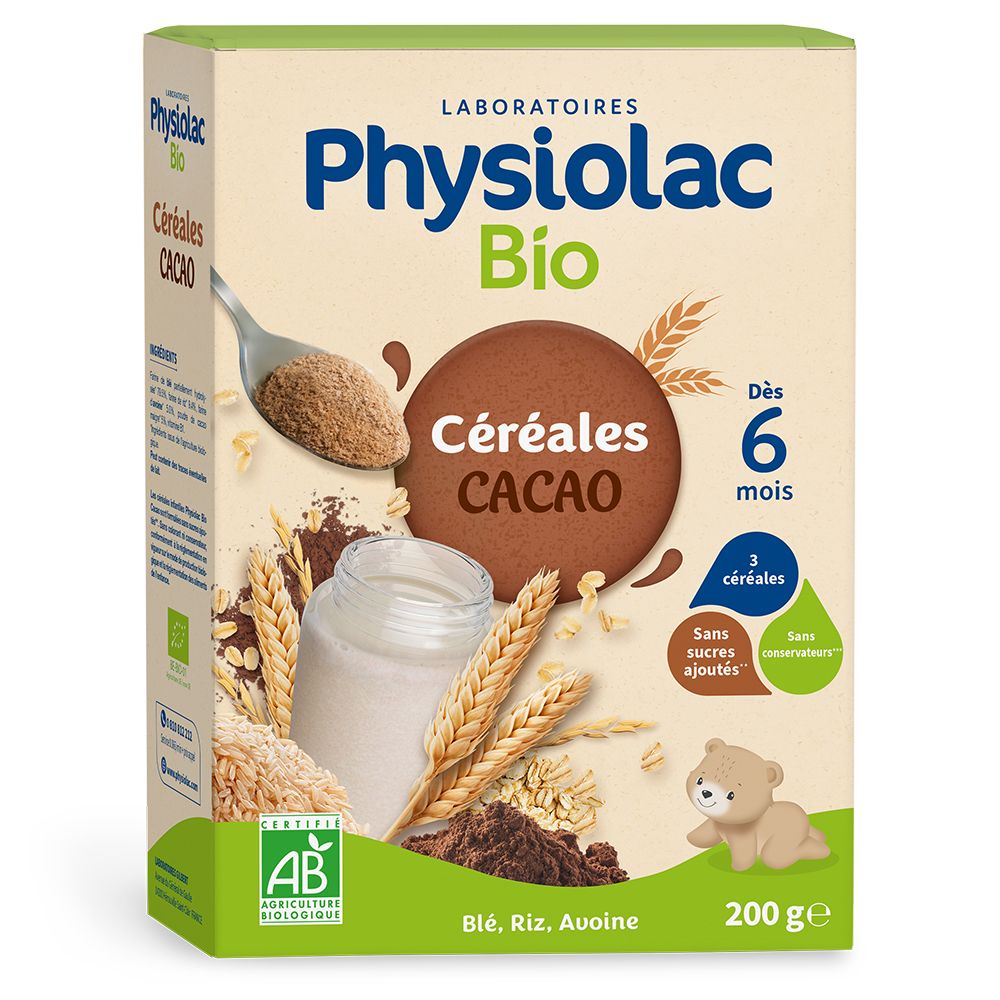 LABORATOIRES PHYSIOLAC Bio Céréales Cacao