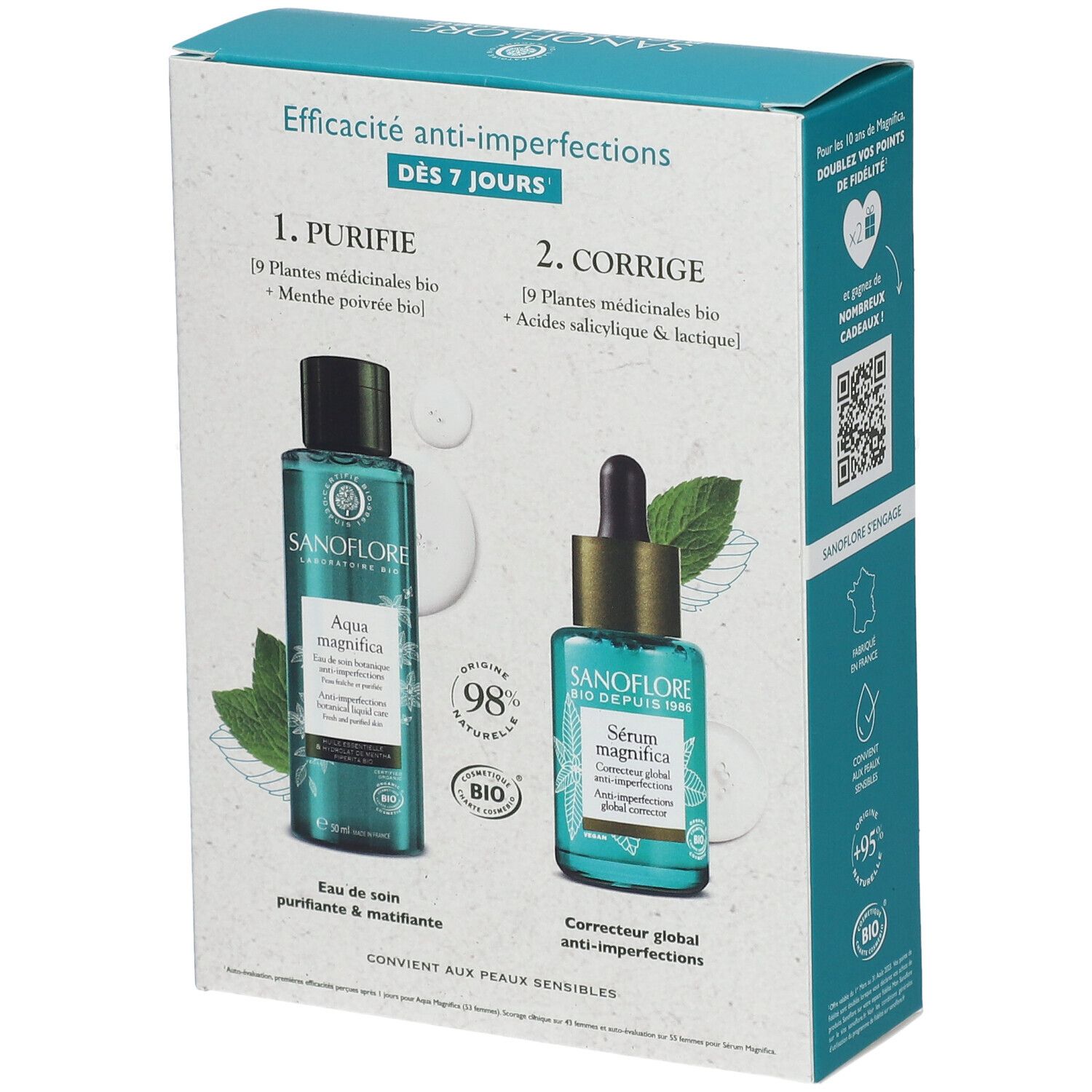 SANOFLORE Coffret Magnifica Duo Anti-imperfections certifié bio