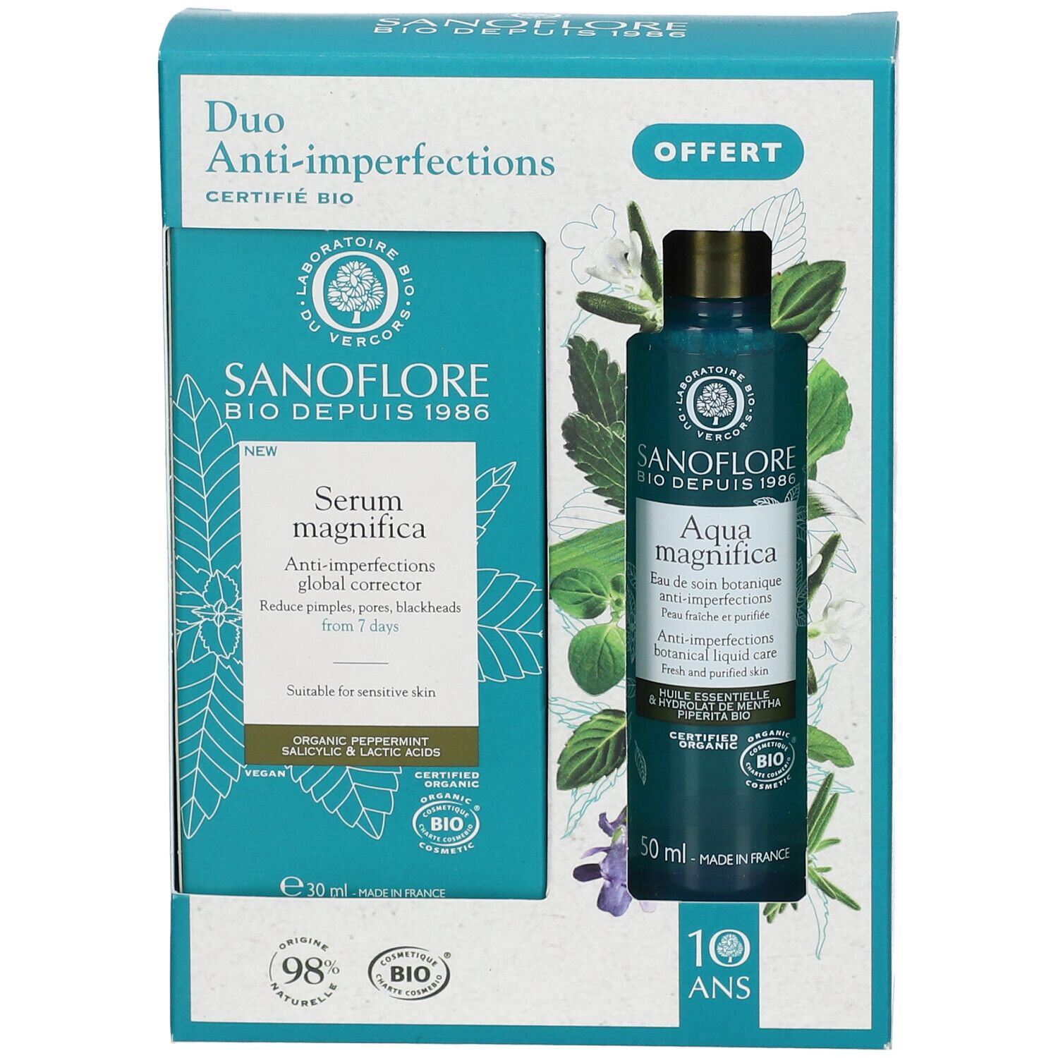 SANOFLORE Coffret Magnifica Duo Anti-imperfections certifié bio