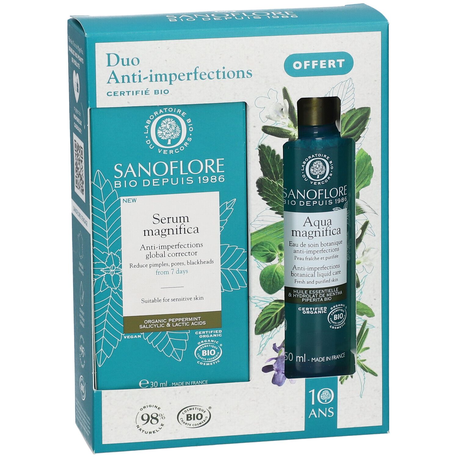 SANOFLORE Coffret Magnifica Duo Anti-imperfections certifié bio