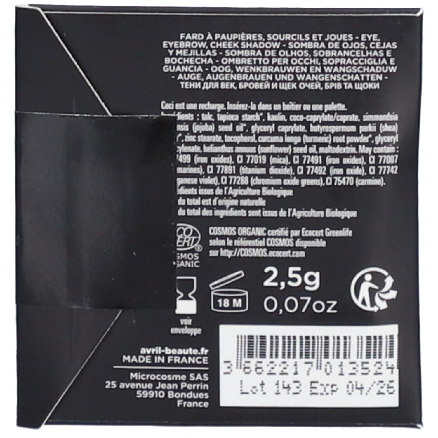 AVRIL Fard Multi-Usage - Lilas Mat