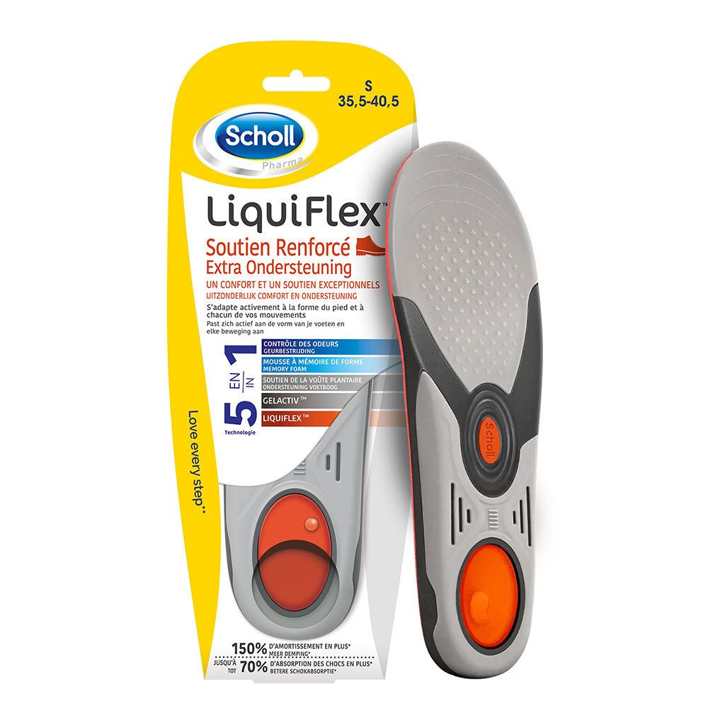 Semelles Scholl LiquiFlex Soutien Renforcé Taille S 35.5-40.5