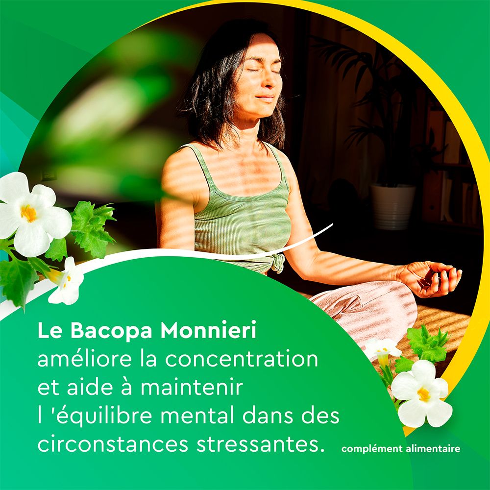 EuphytoseStress® Concentration -Stress ,difficulté de concentration - Bacopa Monnieri et Rhodiola Rosea 2 x 30 comprimés