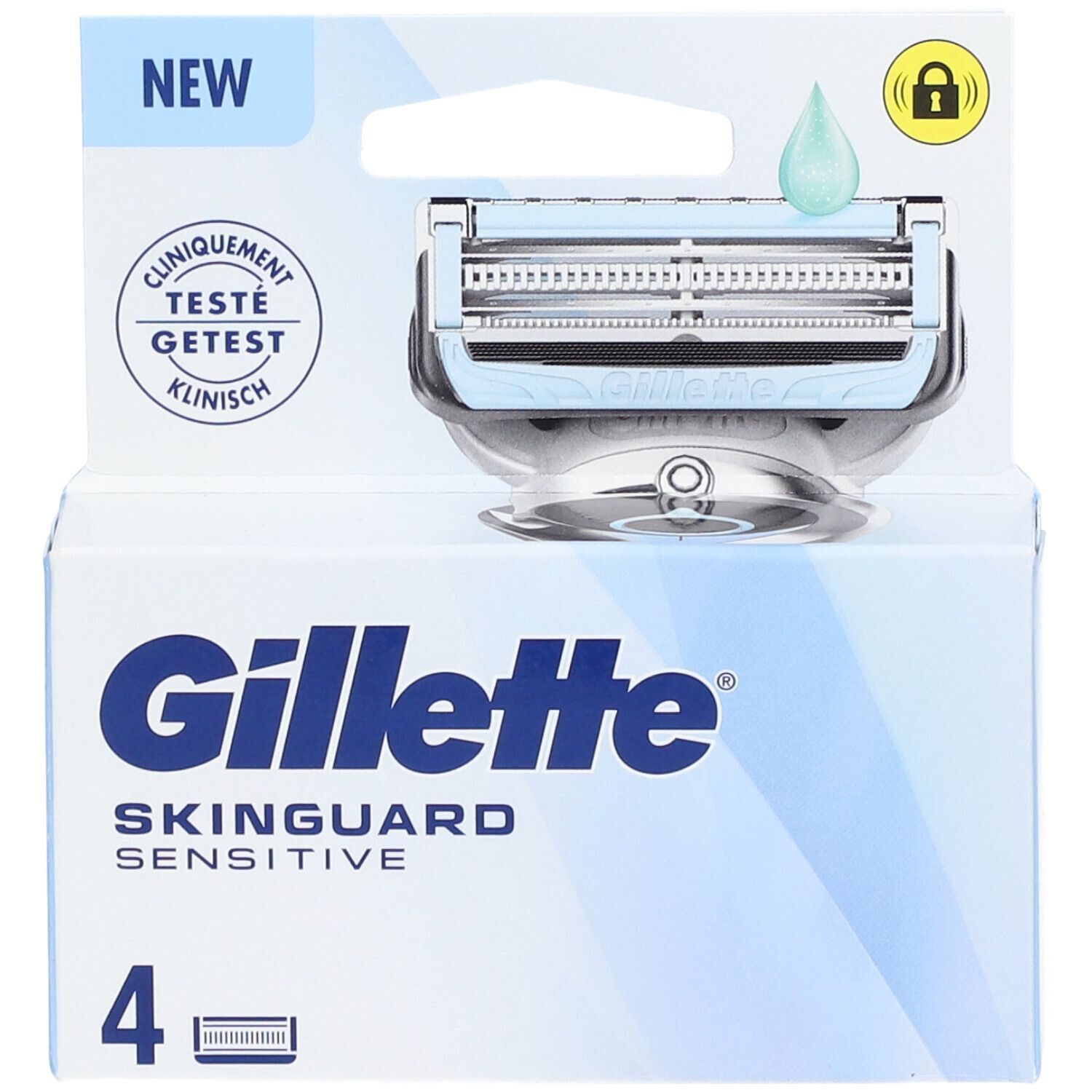 GILLETTE SKINGUARD SENSITIVE LAME - Lame de rechange à l'aloe vera pour rasoir mécanique.