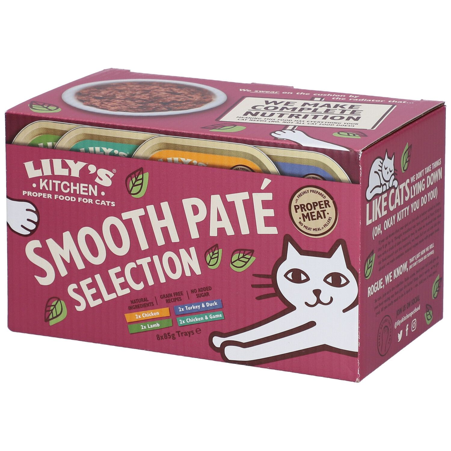 Lily's® Kitchen – Proper Food for Cats – Pâtée moelleuse pour chat senior au poulet, cabillaud et crevettes