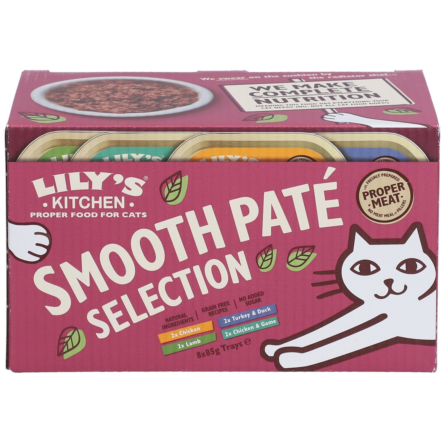 Lily's® Kitchen – Proper Food for Cats – Pâtée moelleuse pour chat senior au poulet, cabillaud et crevettes