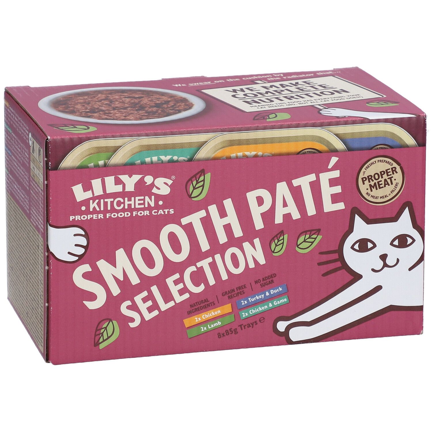 Lily's® Kitchen – Proper Food for Cats – Pâtée moelleuse pour chat senior au poulet, cabillaud et crevettes