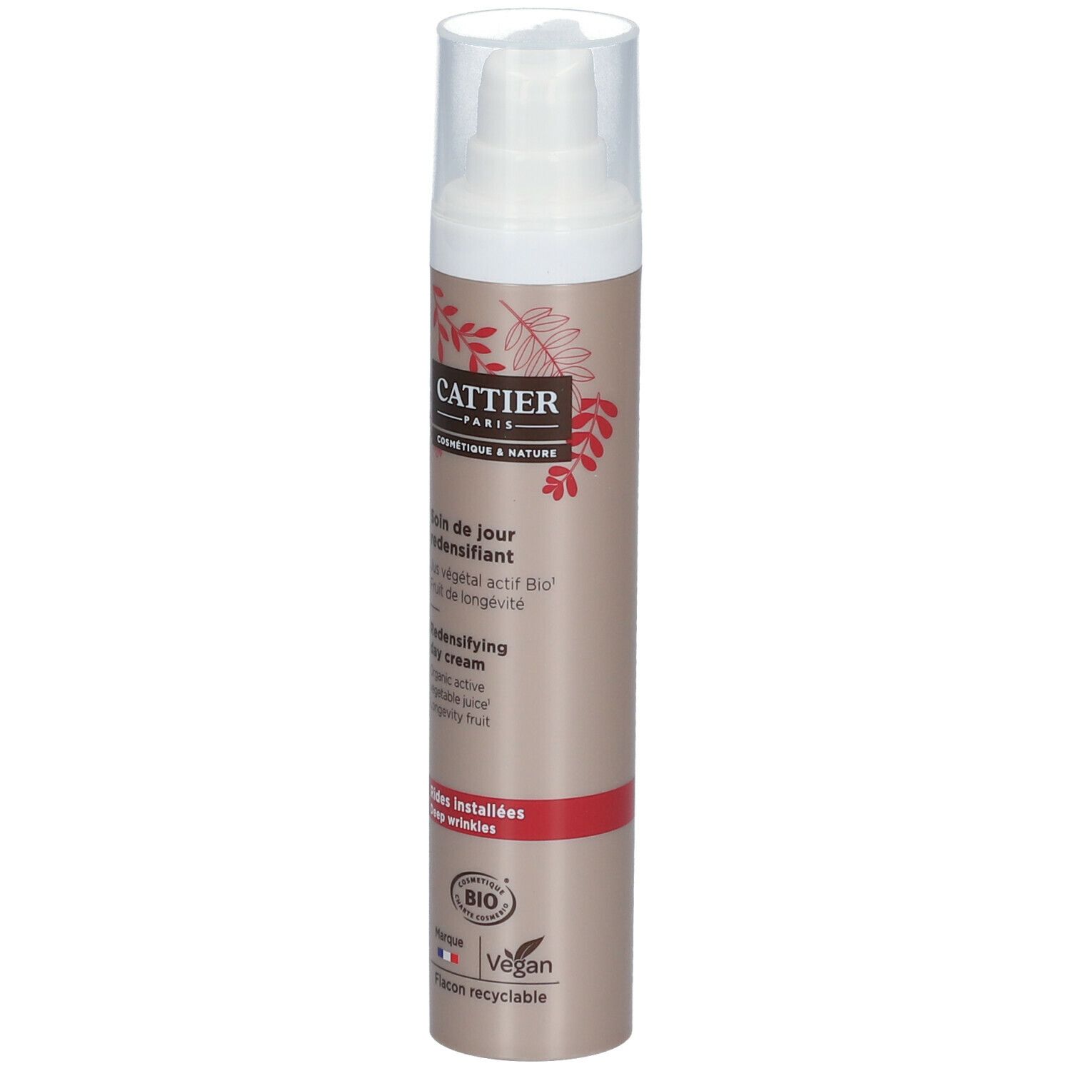 CATTIER Soin de jour redensifiant - Rides installées - Fruit de longévité - 50ml