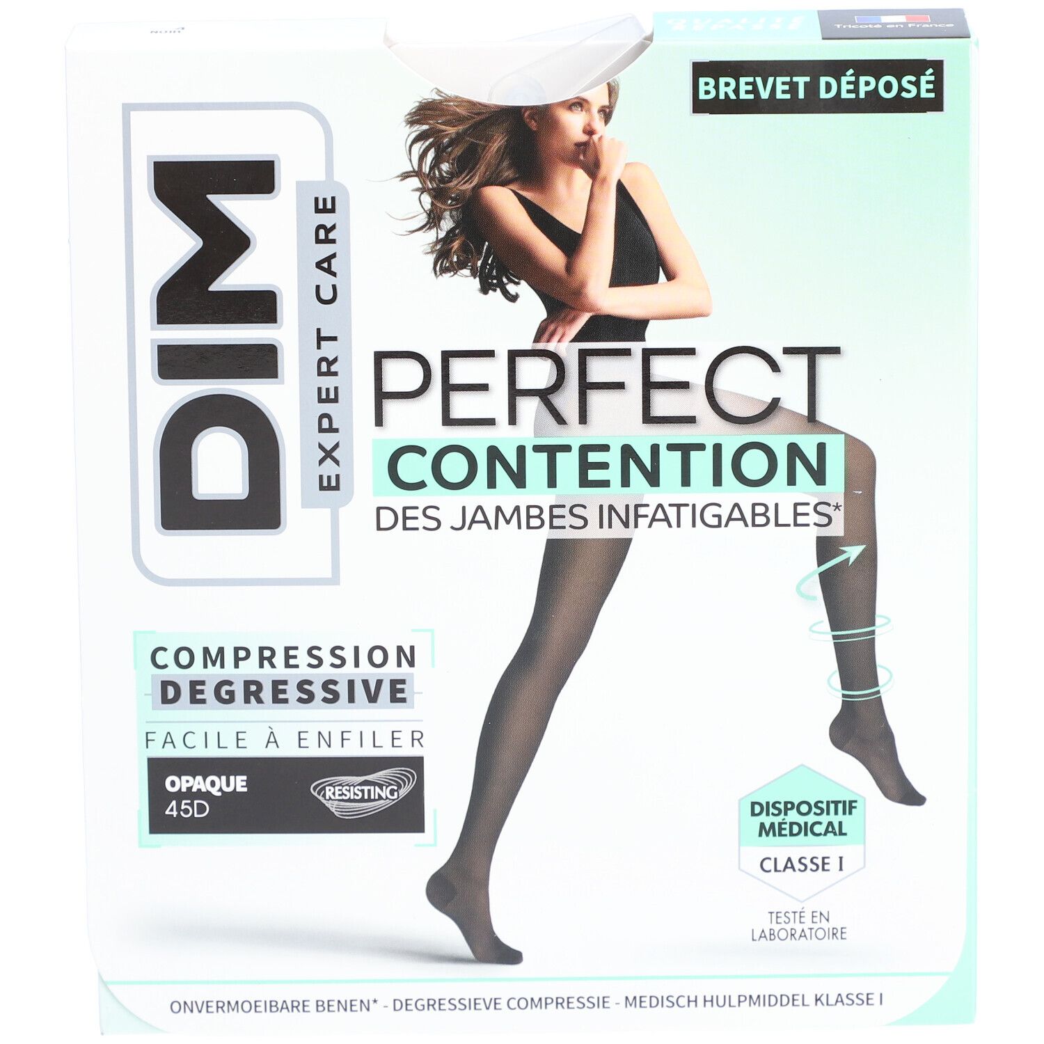 DIM Perfect Contention - Collants opaques 45D - Noir - Taille 4