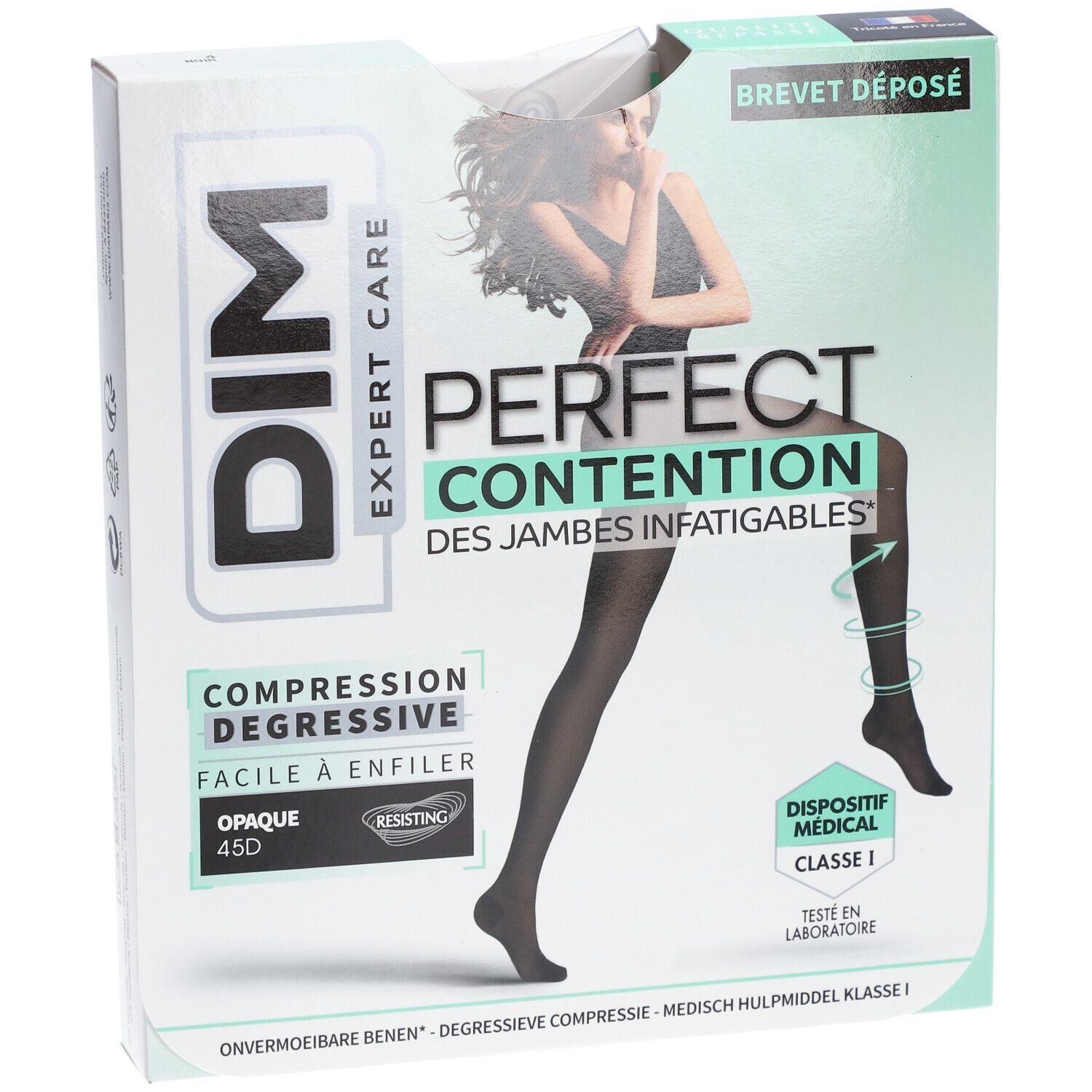 DIM Perfect Contention - Collants opaques 45D - Noir - Taille 4
