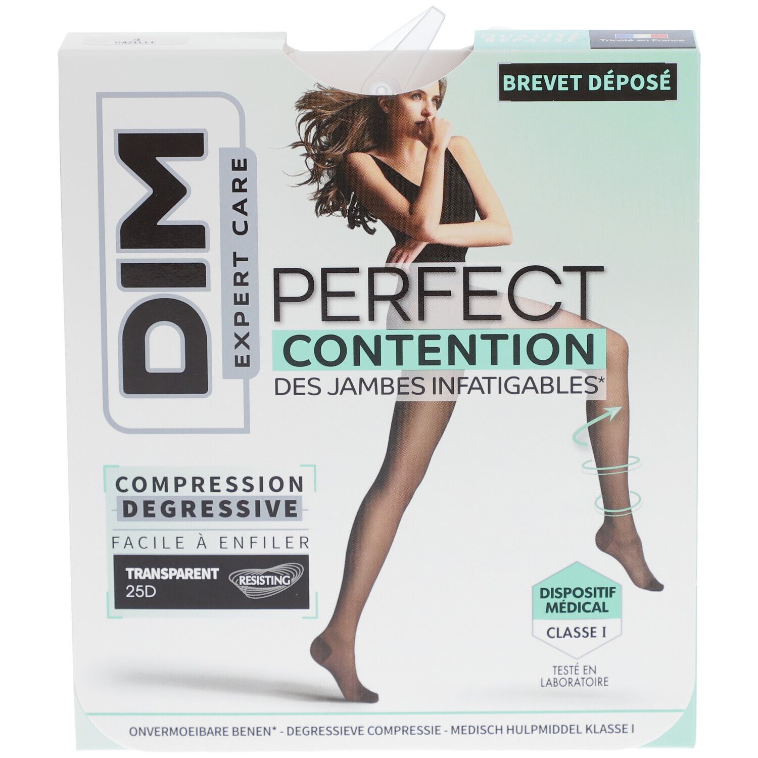 DIM Perfect Contention - Collants transparents 25D - Gazelle - Taille 4