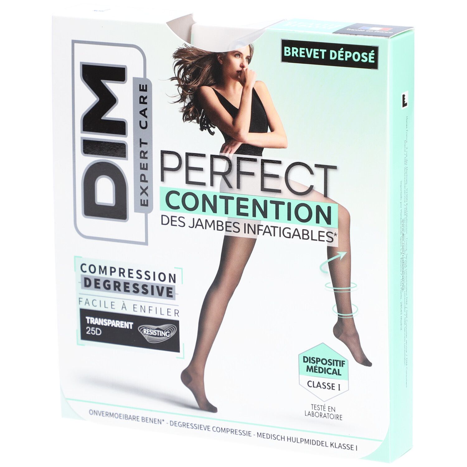 DIM Perfect Contention - Collants transparents 25D - Noir - Taille 2