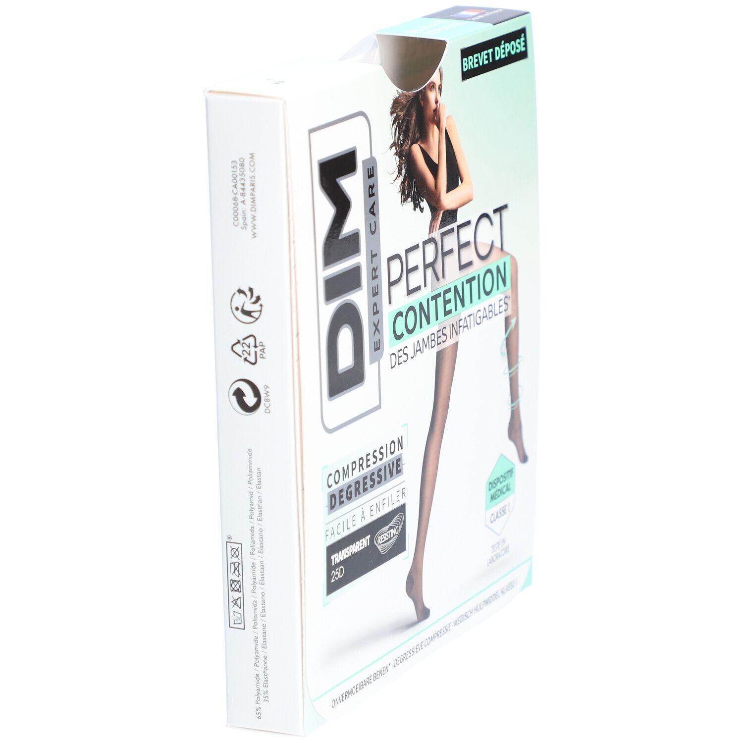DIM Perfect Contention - Collants transparents 25D - Noir - Taille 2