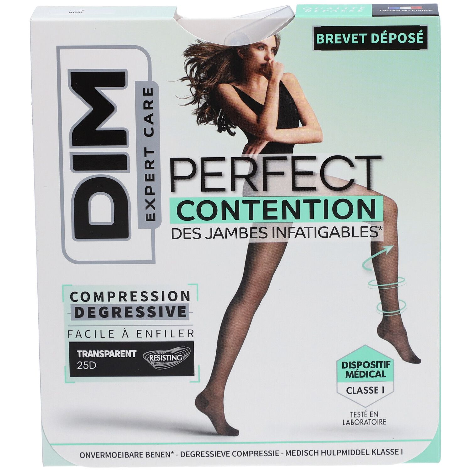 DIM Perfect Contention - Collants transparents 25D - Noir - Taille 2