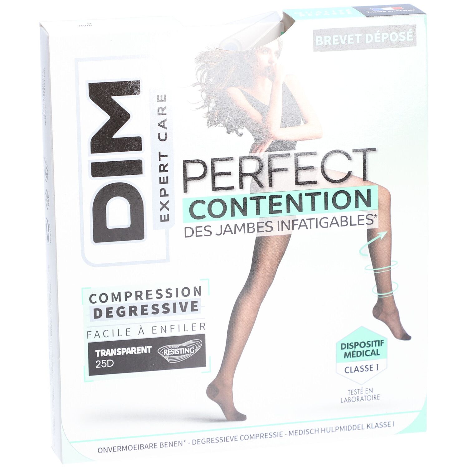 DIM Perfect Contention - Collants transparents 25D - Noir - Taille 2