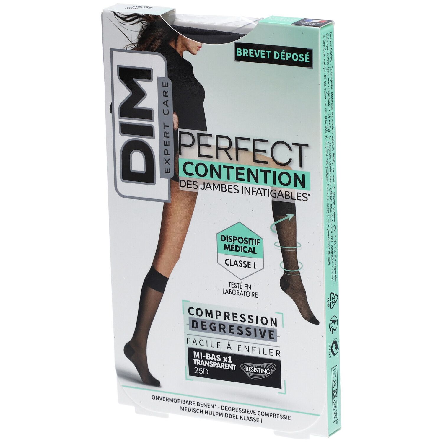 DIM M/BAS PERFECT TRANSP NOIR36/38