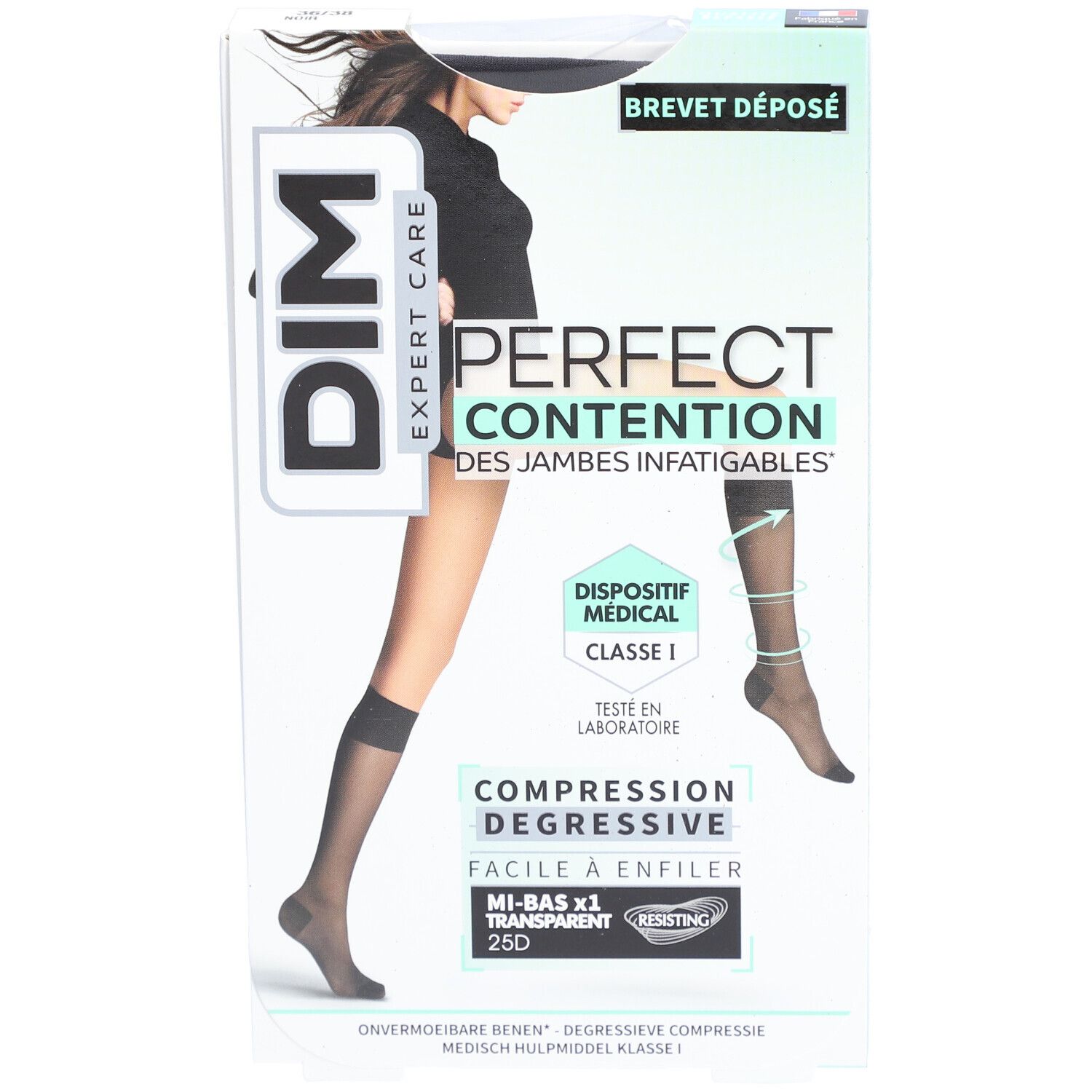 DIM M/BAS PERFECT TRANSP NOIR36/38
