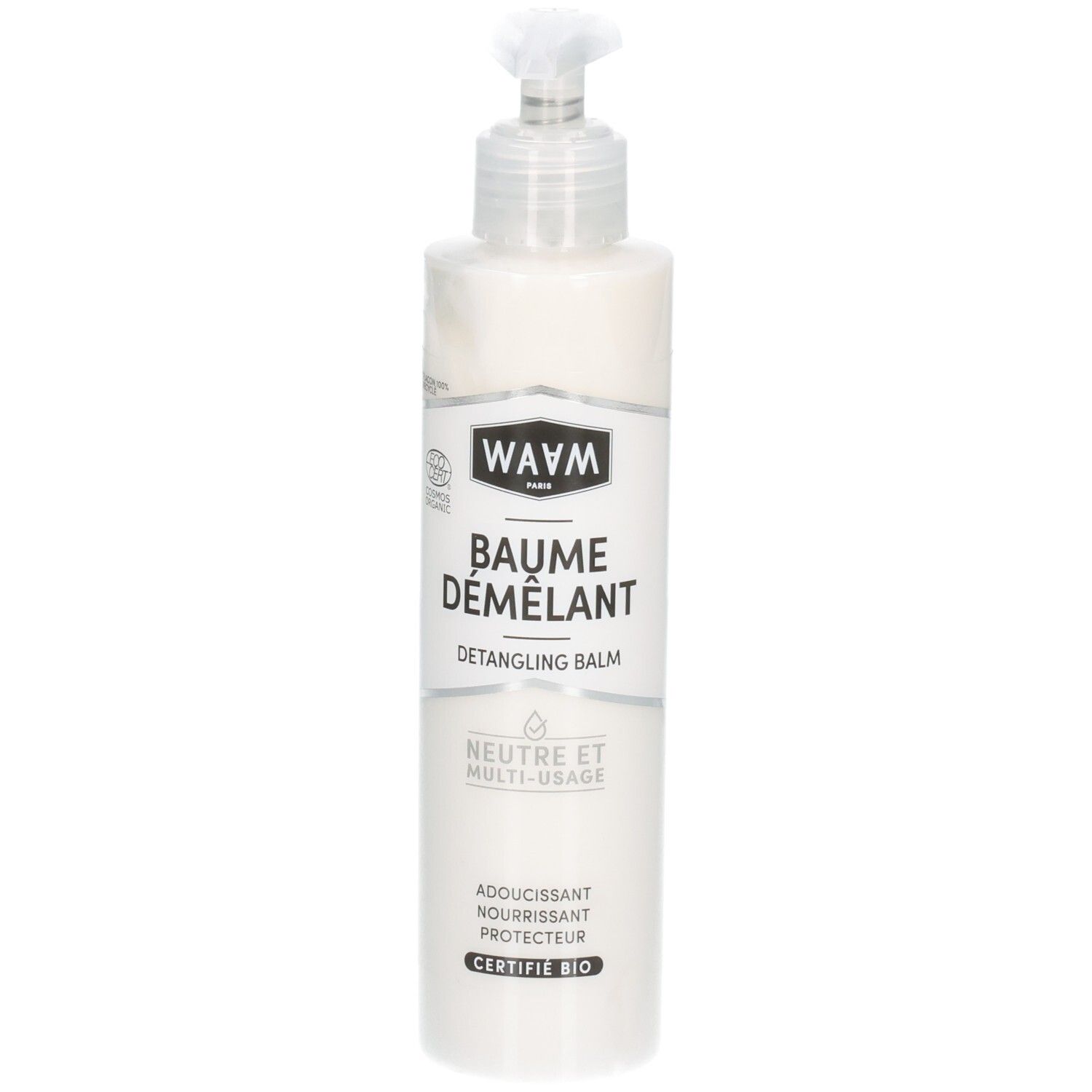 Bouteille Waam Baume Démêlant avec pompe, 200ml.