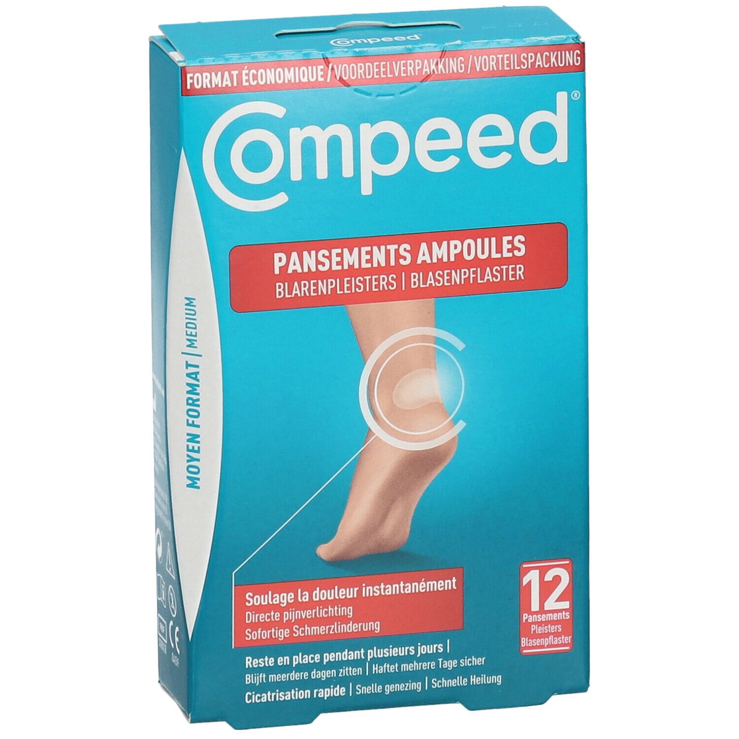 5 pansements ampoules effet seconde peau moyen format