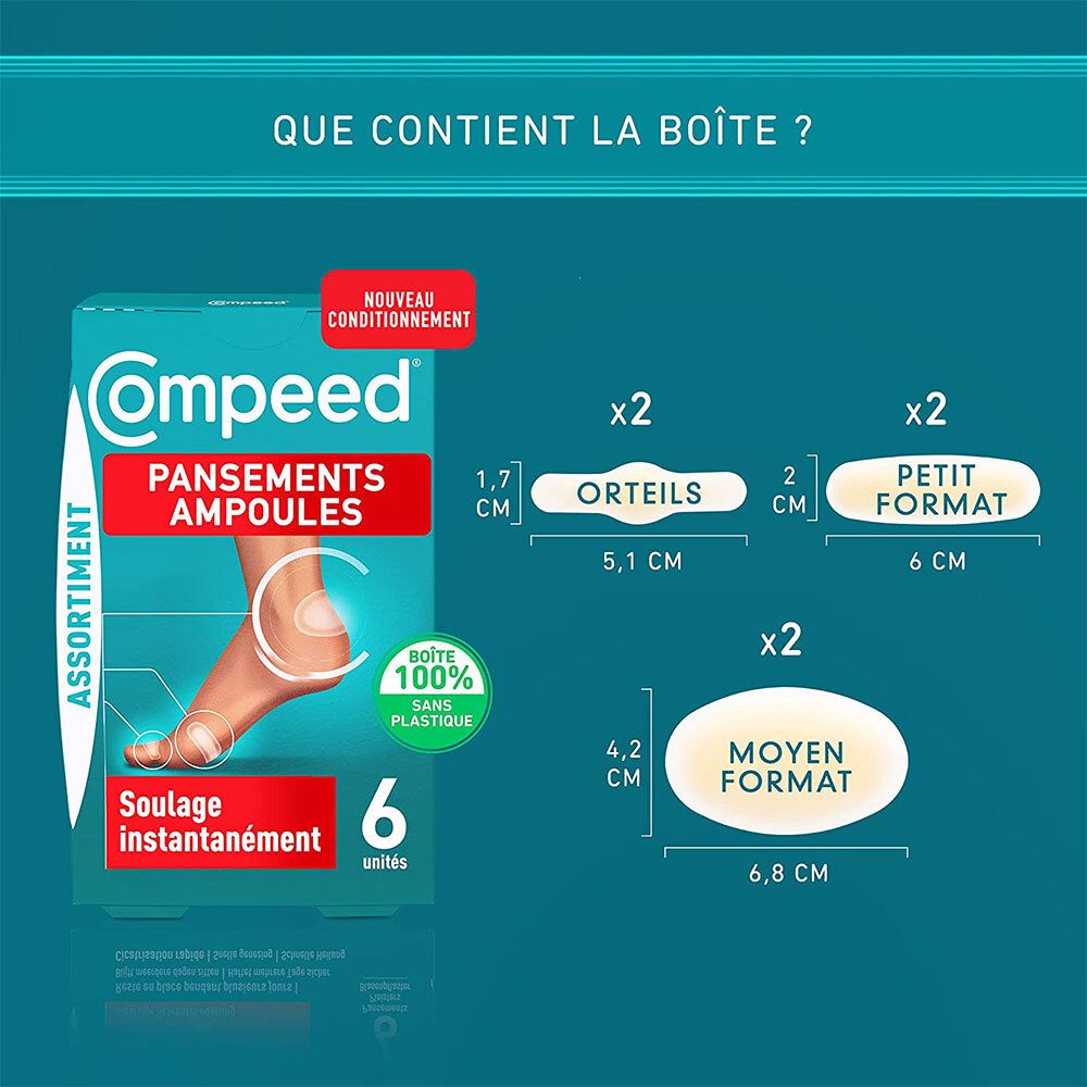 Compeed® - Assortiment Pansements Ampoules x6