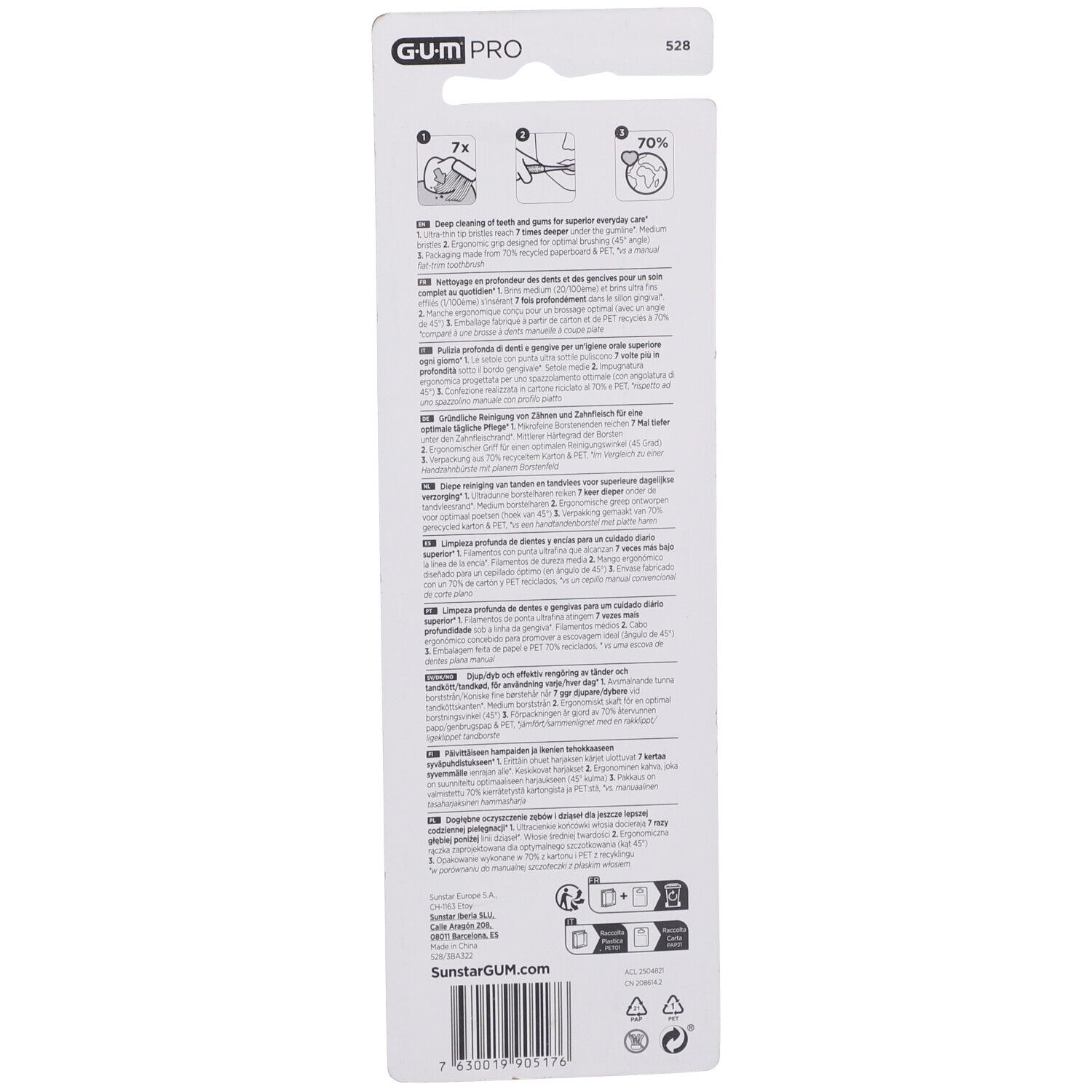 GUM® Technique PRO Brosse à dents Adultes medium