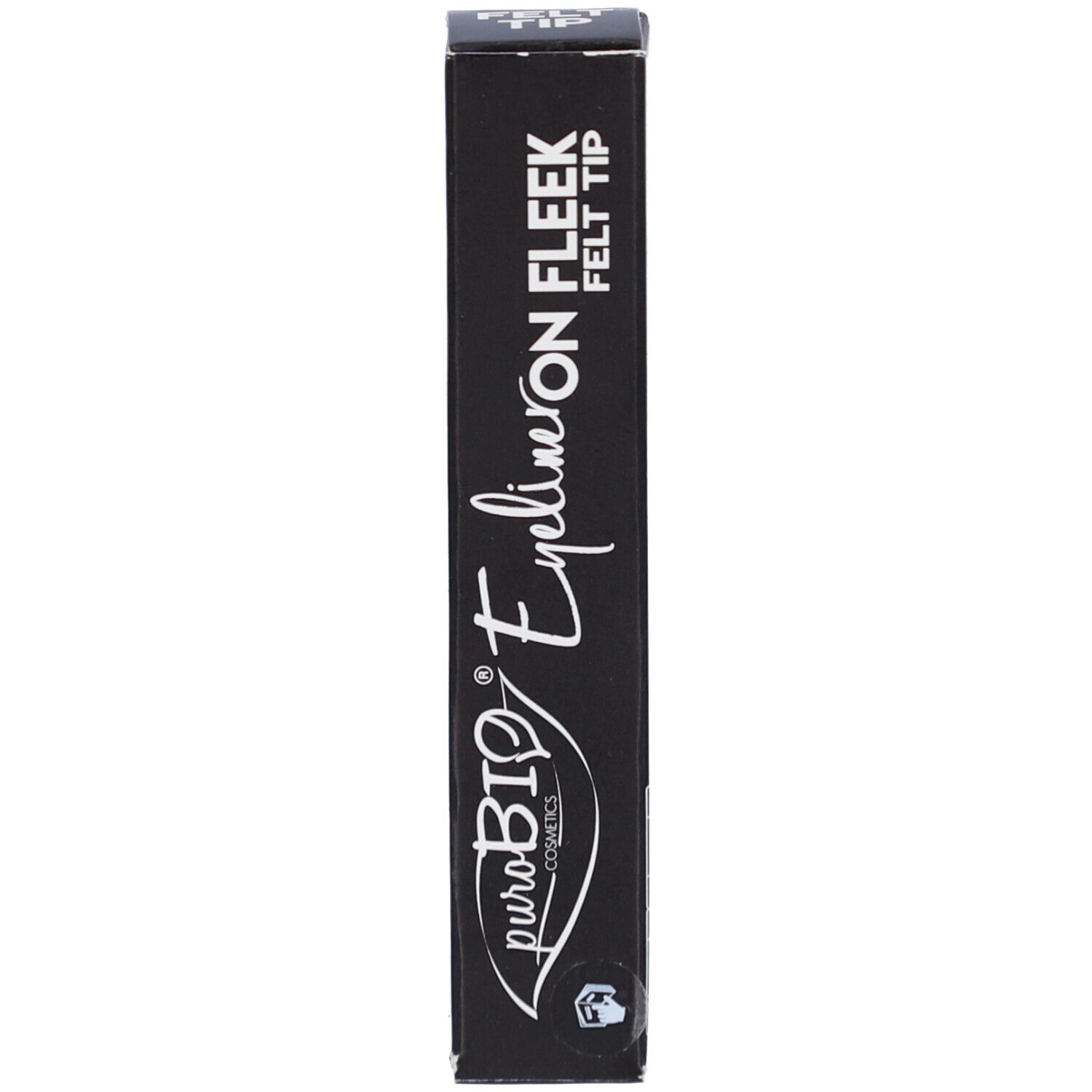 Emballage noir. Inscription : puroBIO Eyeliner on FLEEK FELT TIP.
